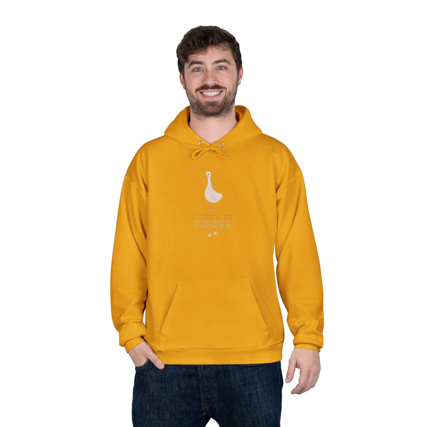 Eco-Friendly Goose Pullover Hoodie | Comfortable & Stylish Sweatshirt for Goose Lovers, Eco-Conscious Gifts, Casual Wear, Unisex Apparel