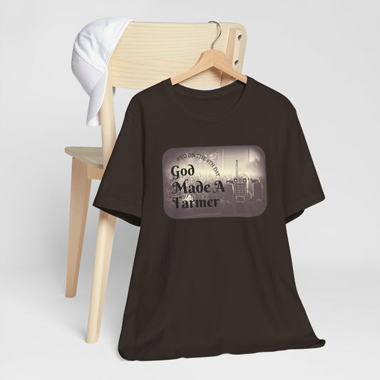 God Made a Farmer Tee, Unisex Jersey Tee, Gift for Farmers, Country Lifestyle Shirt, Inspirational Quote T-Shirt, Farm Life Apparel