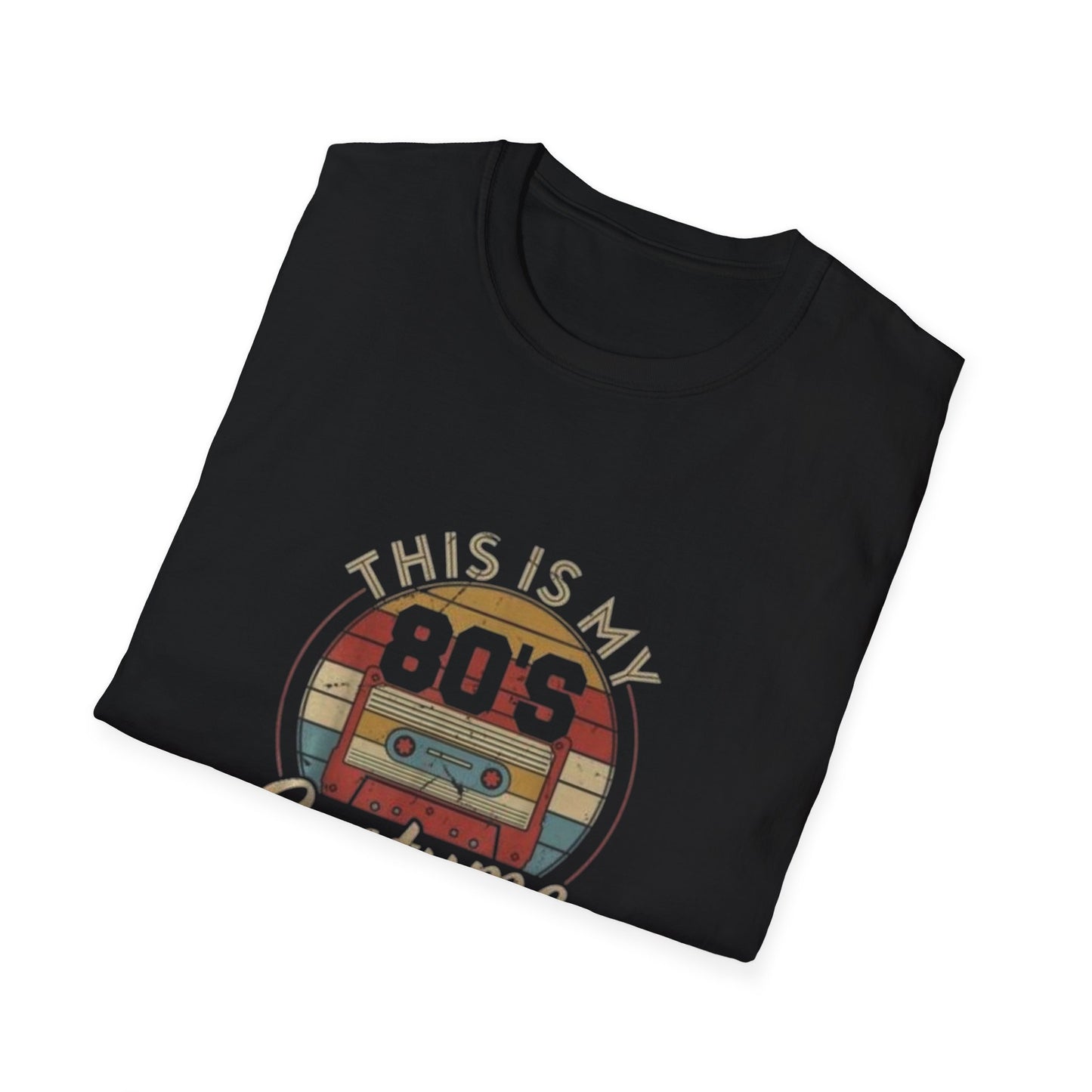 80's Costume T-Shirt, Vintage Style Tee, Retro 80's Apparel, Unisex Softstyle T-Shirt, Perfect for Halloween, 80's Theme Party, Casual Wear