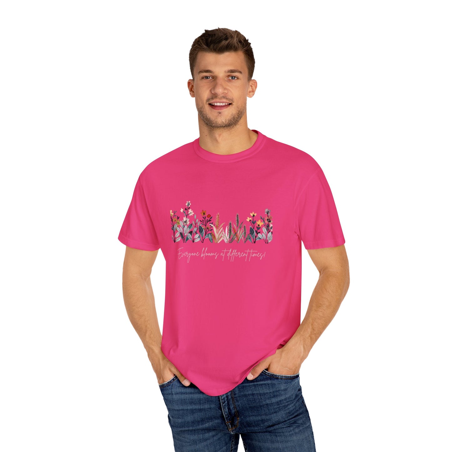 Floral Garden Unisex T-shirt, Botanical Tee, Gift for Nature Lovers, Casual Everyday Wear, Eco-Friendly Fashion, Spring Summer Outfit