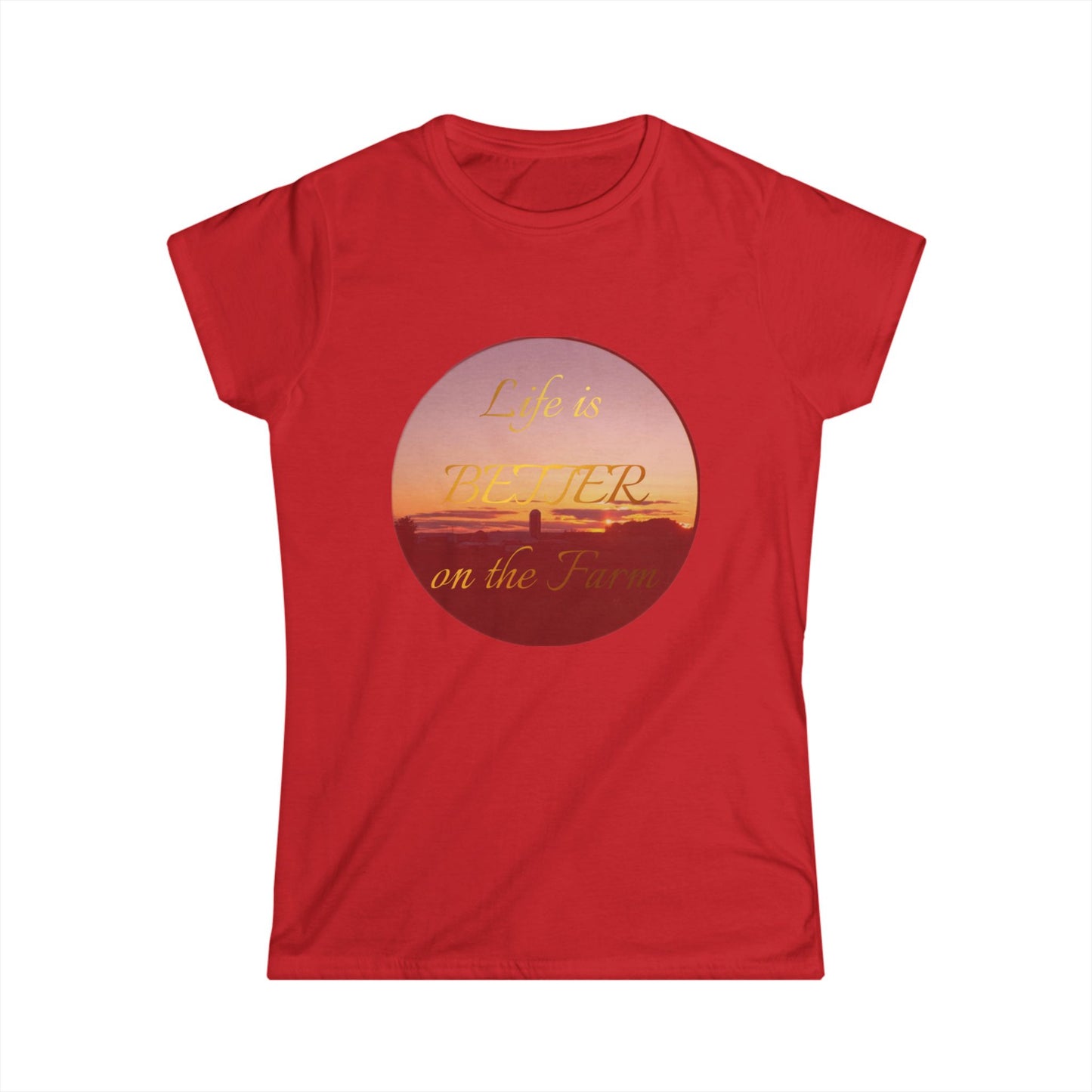 Life is Better on the Farm Women's Softstyle Tee, Farm Life Shirt, Gift for Farmers, Country Living Apparel, Cute Farm Tee, Nature Lover Top