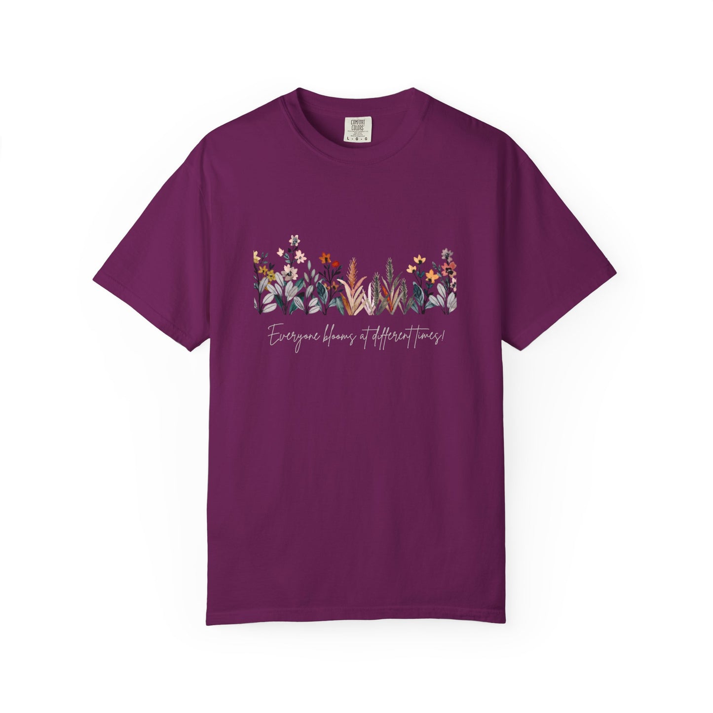 Floral Garden Unisex T-shirt, Botanical Tee, Gift for Nature Lovers, Casual Everyday Wear, Eco-Friendly Fashion, Spring Summer Outfit