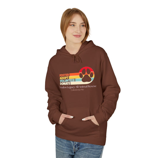Foster Volunteer Hoodie, Cozy Fleece Sweatshirt for Animal Lovers, Pet Adoption Support, Gift for Volunteers, Fundraiser Apparel