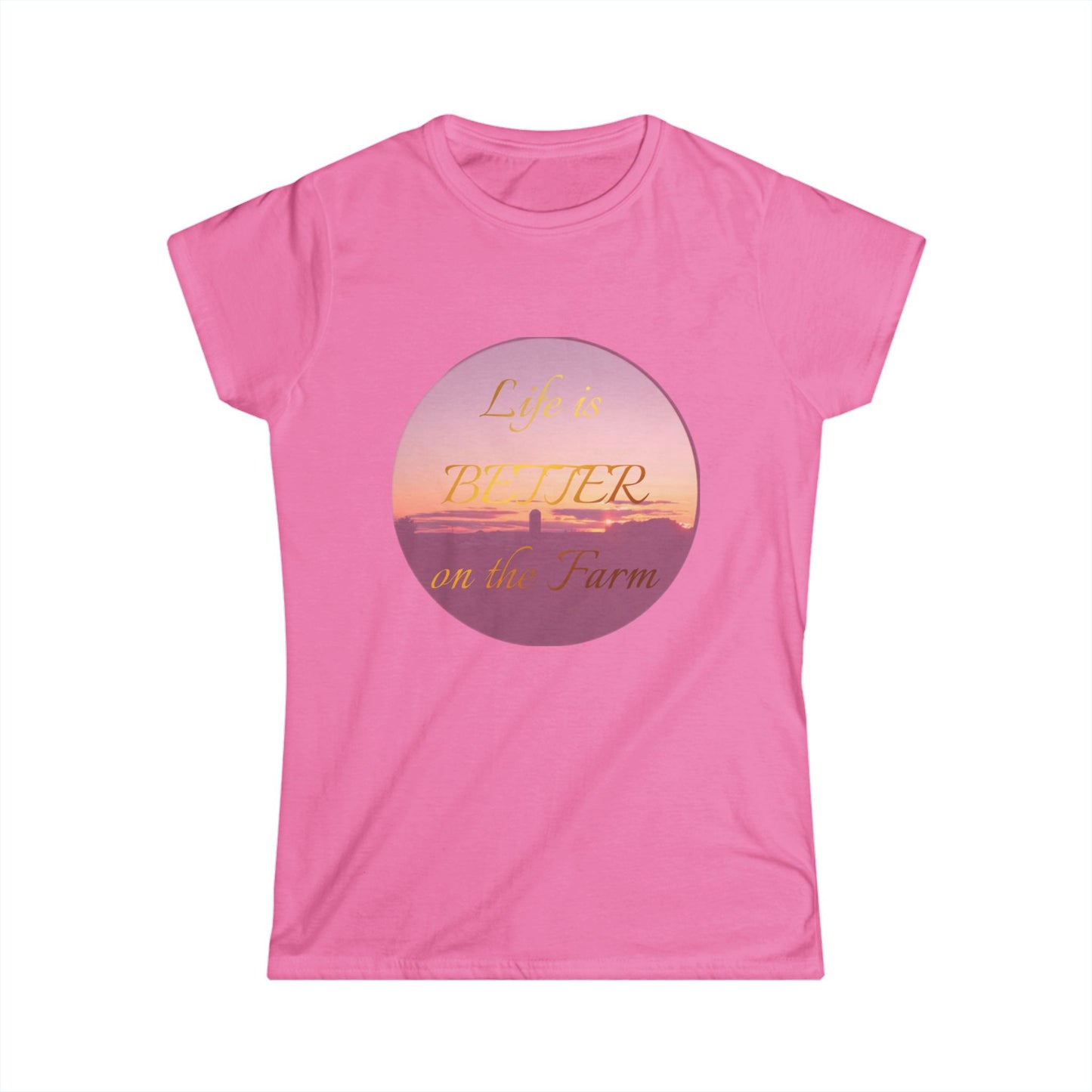 Life is Better on the Farm Women's Softstyle Tee, Farm Life Shirt, Gift for Farmers, Country Living Apparel, Cute Farm Tee, Nature Lover Top