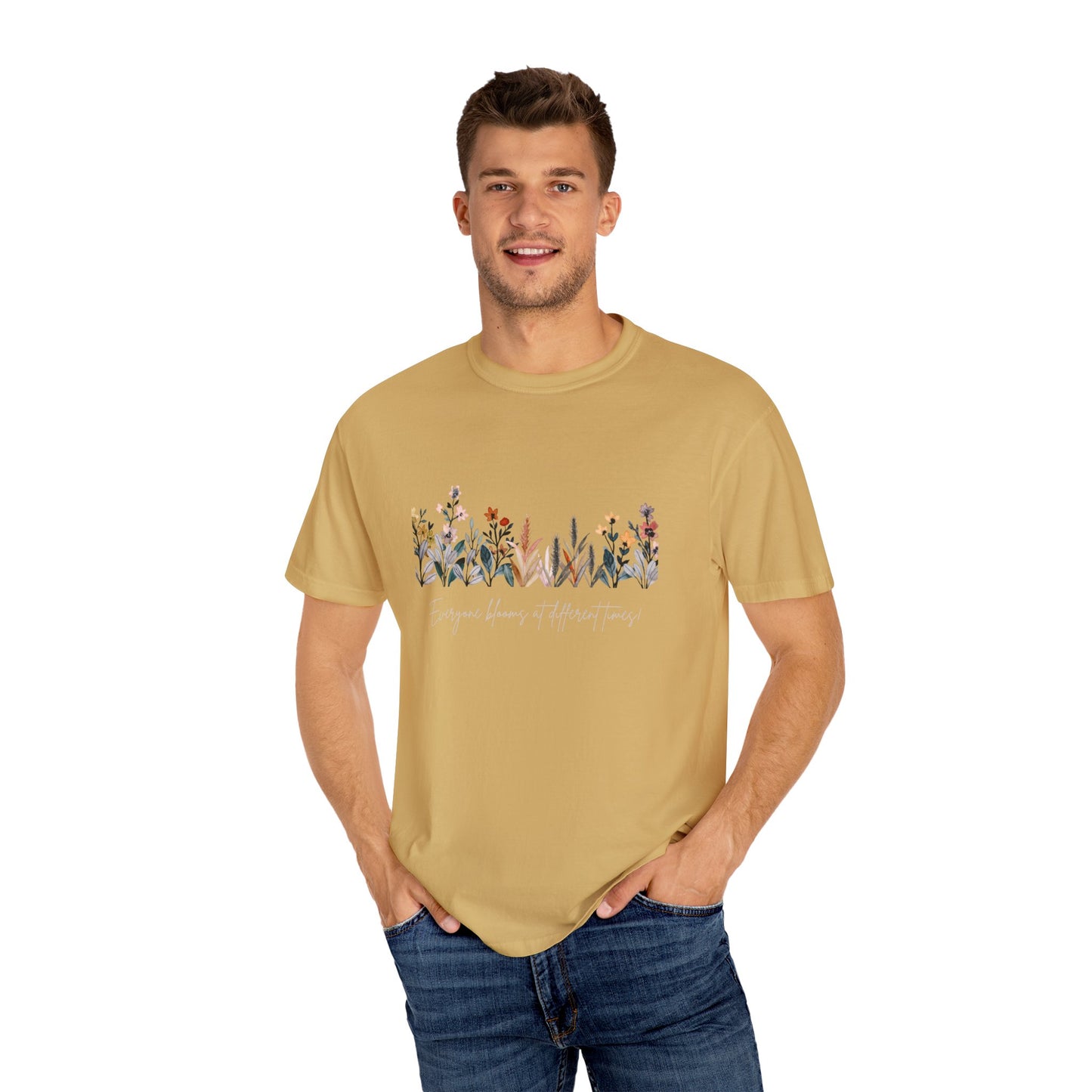 Floral Garden Unisex T-shirt, Botanical Tee, Gift for Nature Lovers, Casual Everyday Wear, Eco-Friendly Fashion, Spring Summer Outfit