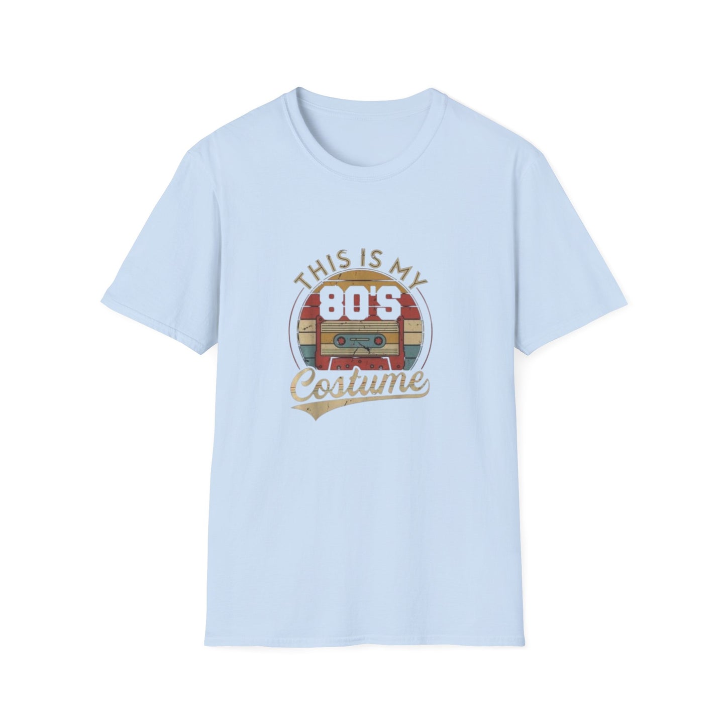 80's Costume T-Shirt, Vintage Style Tee, Retro 80's Apparel, Unisex Softstyle T-Shirt, Perfect for Halloween, 80's Theme Party, Casual Wear
