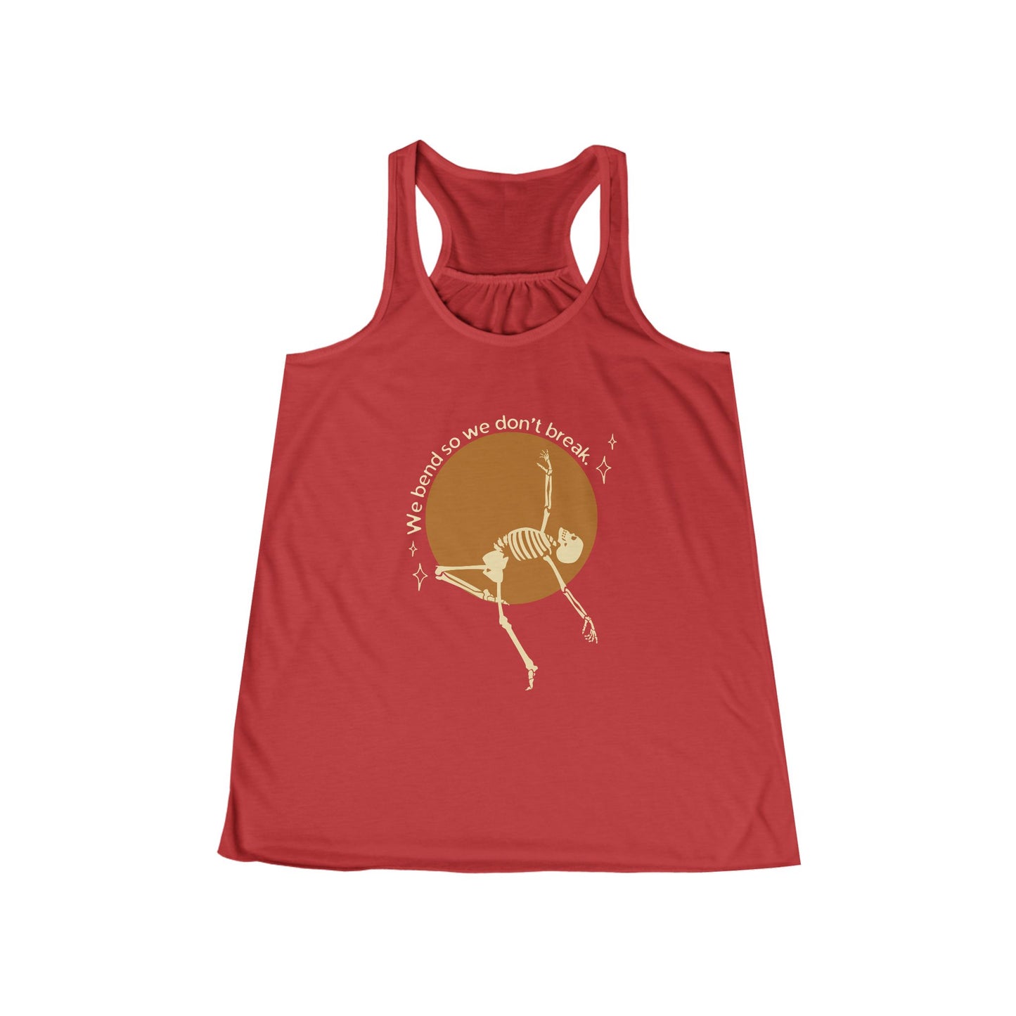 Chic Skeleton Graphic Tank for Women, Summer Top, Festival Wear, Yoga Shirt, Bohemian Style