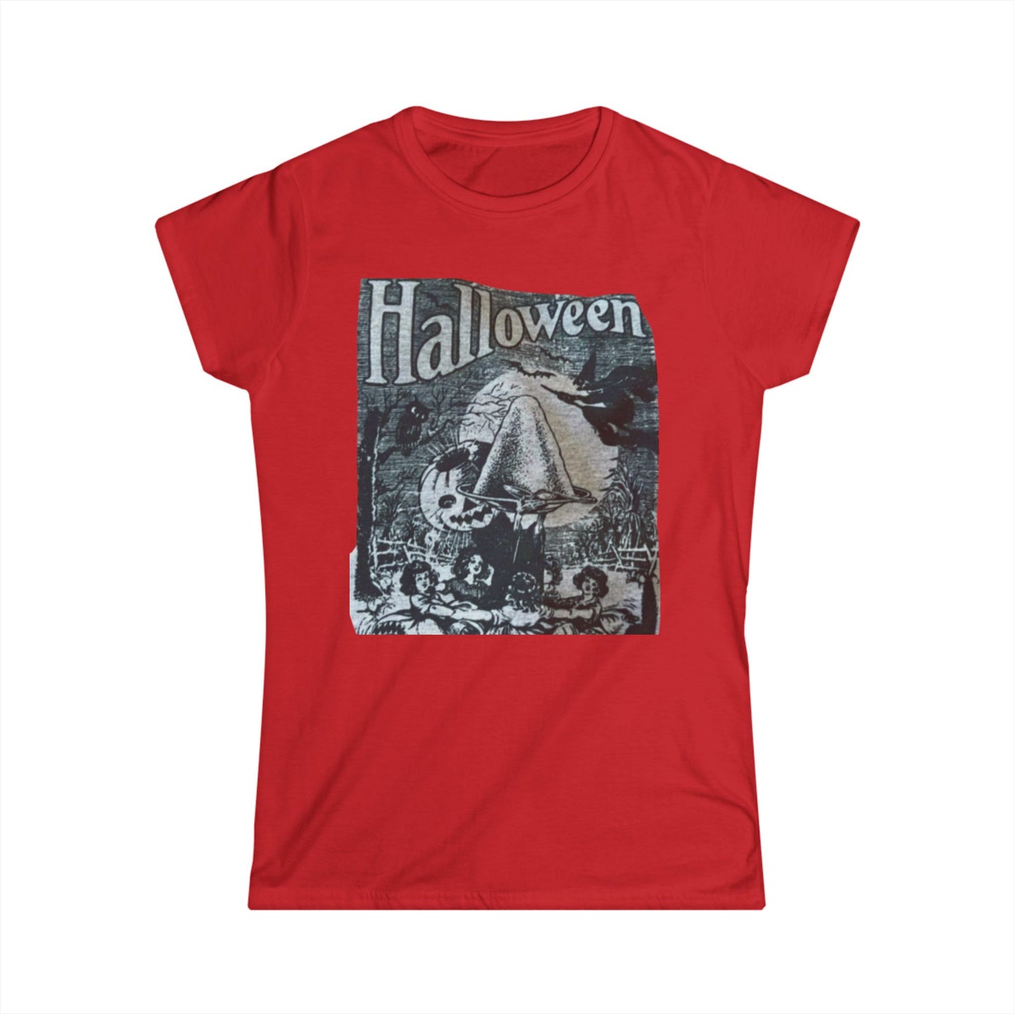 Halloween Vintage Women's Softstyle Tee, Spooky Shirt, Fall Fashion, Halloween Costume, October Celebration, Gifts for Her