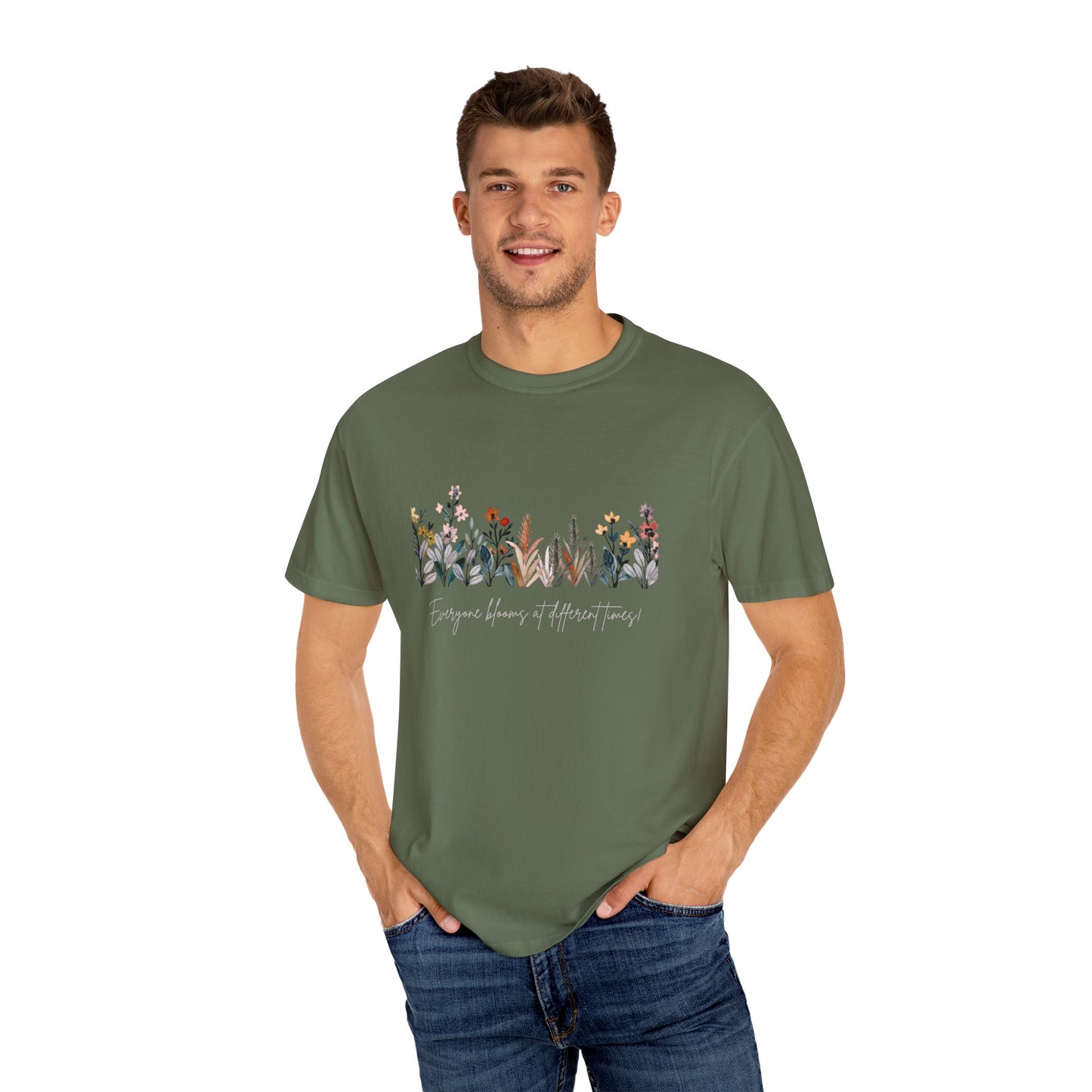 Floral Garden Unisex T-shirt, Botanical Tee, Gift for Nature Lovers, Casual Everyday Wear, Eco-Friendly Fashion, Spring Summer Outfit
