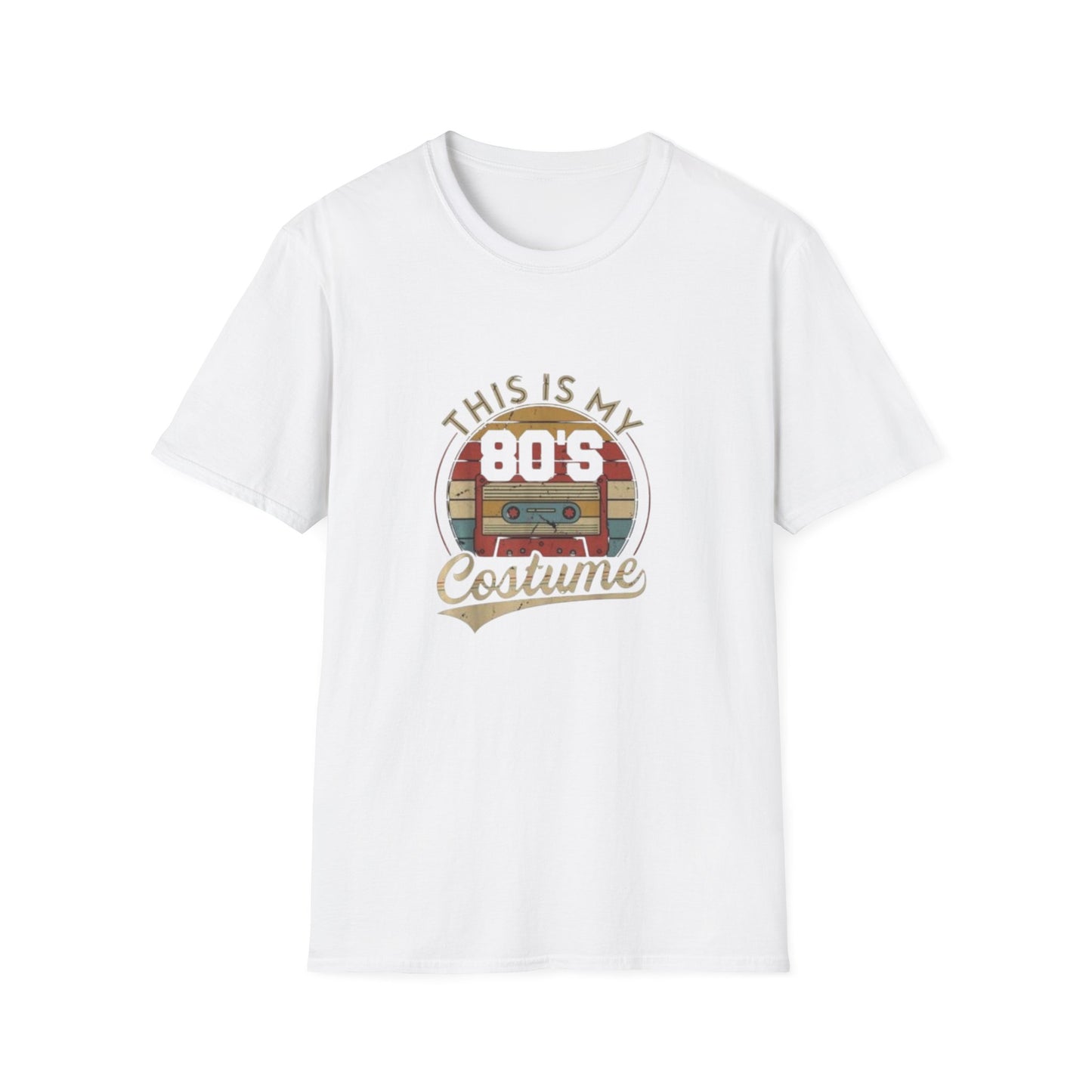 80's Costume T-Shirt, Vintage Style Tee, Retro 80's Apparel, Unisex Softstyle T-Shirt, Perfect for Halloween, 80's Theme Party, Casual Wear