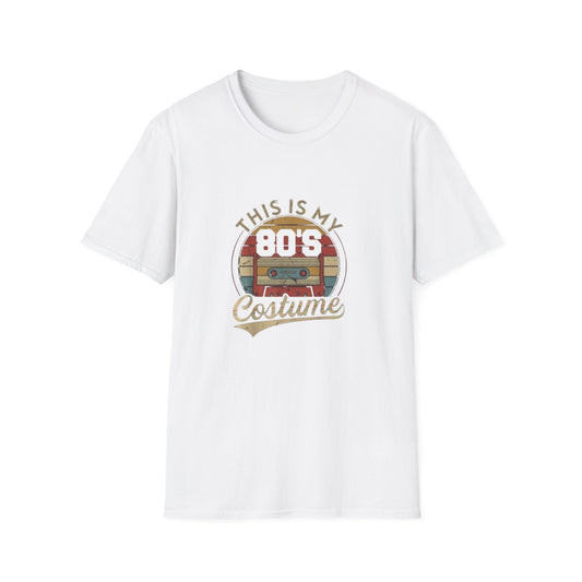 80's Costume T-Shirt, Vintage Style Tee, Retro 80's Apparel, Unisex Softstyle T-Shirt, Perfect for Halloween, 80's Theme Party, Casual Wear