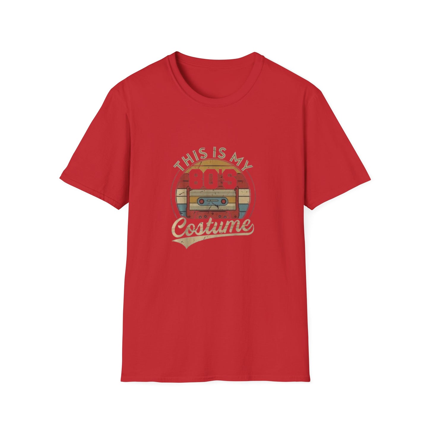 80's Costume T-Shirt, Vintage Style Tee, Retro 80's Apparel, Unisex Softstyle T-Shirt, Perfect for Halloween, 80's Theme Party, Casual Wear