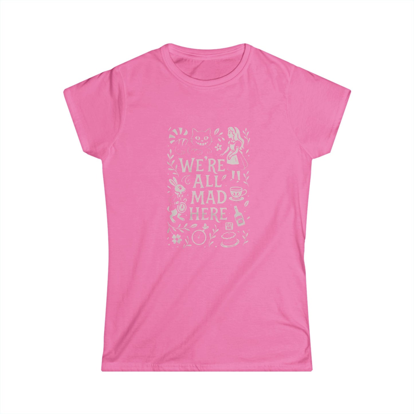 Women's Mad Hatter Tee - Whimsical Design, Perfect for Tea Parties, Casual Wear, Gifts for Alice in Wonderland Fans