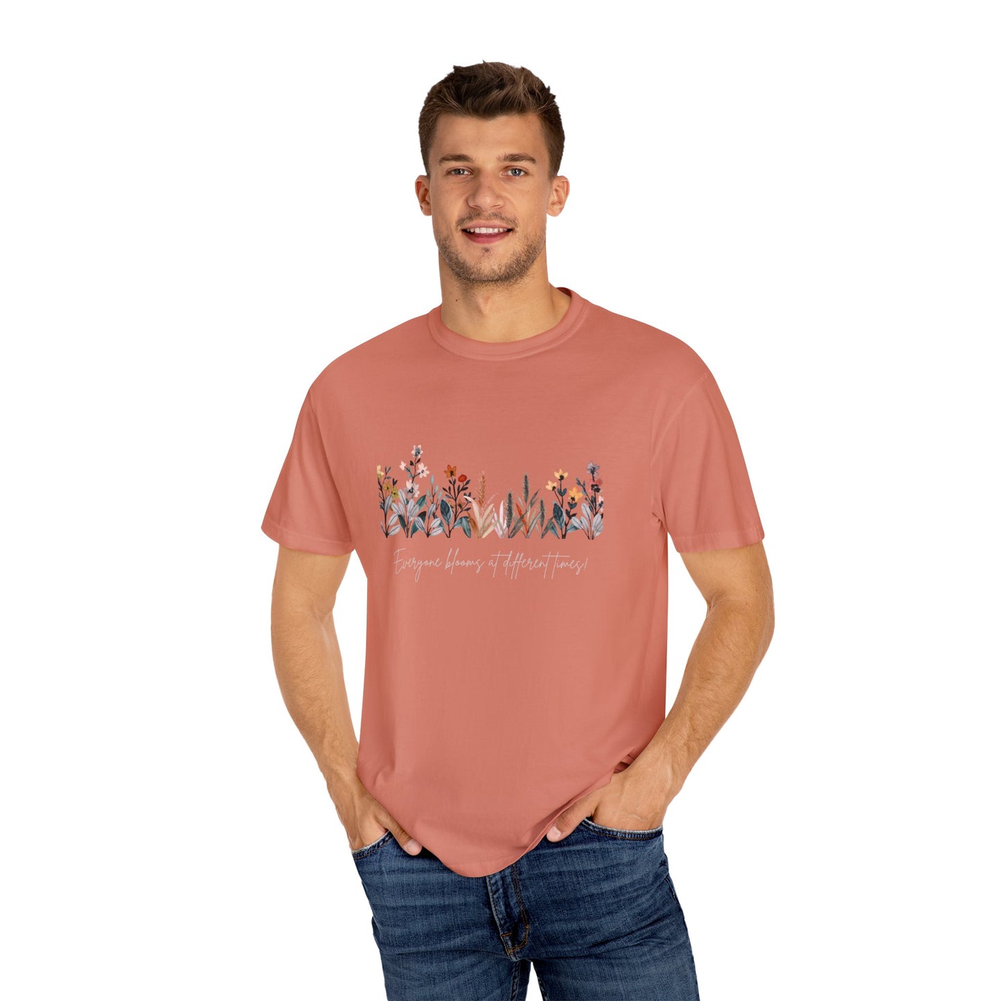 Floral Garden Unisex T-shirt, Botanical Tee, Gift for Nature Lovers, Casual Everyday Wear, Eco-Friendly Fashion, Spring Summer Outfit