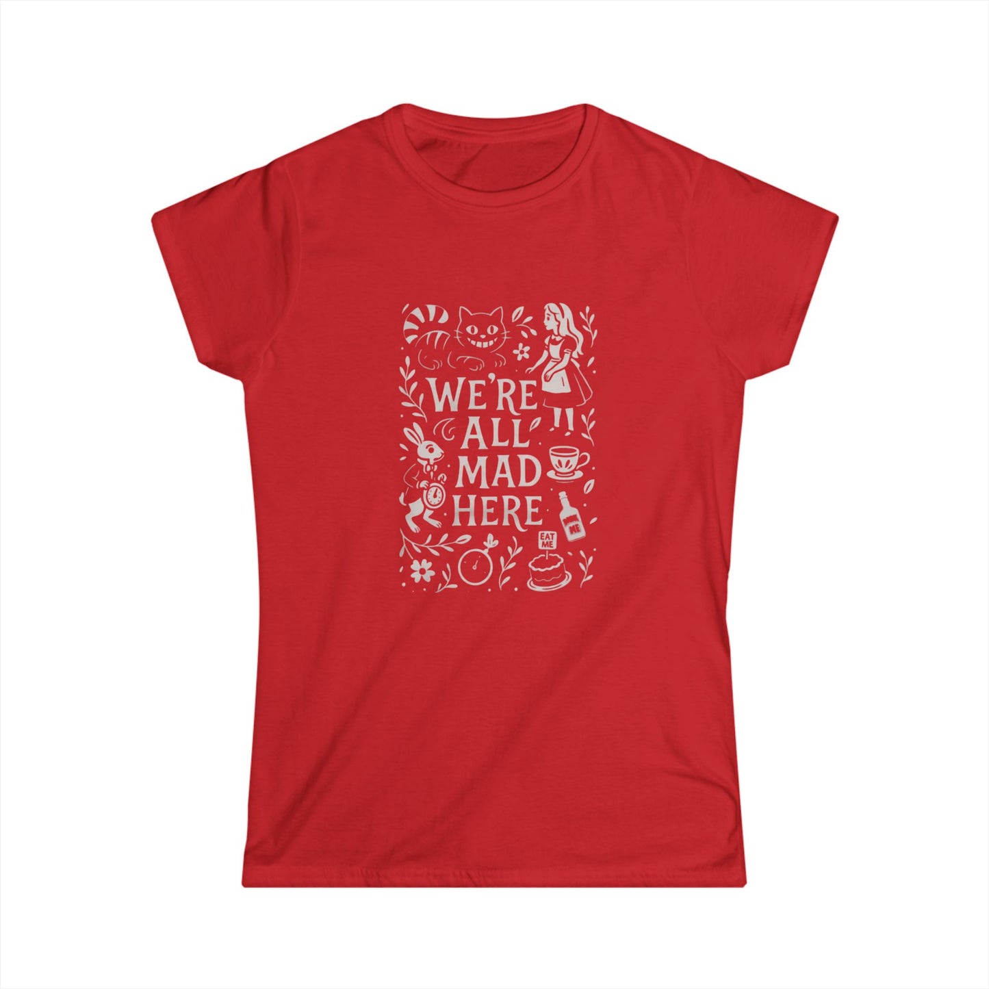 Women's Mad Hatter Tee - Whimsical Design, Perfect for Tea Parties, Casual Wear, Gifts for Alice in Wonderland Fans