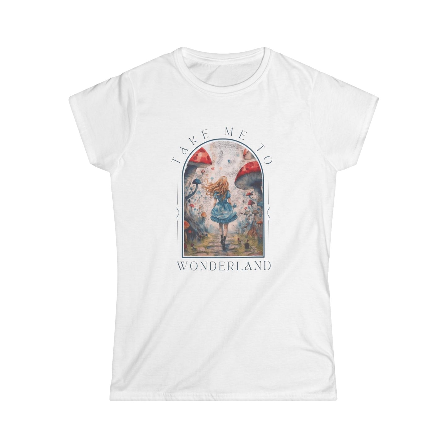 Whimsical Wonderland Women's Tee, Comfortable Graphic Shirt, Alice in Wonderland Themed Top, Cute Gift for Book Lovers, Casual Chic Style