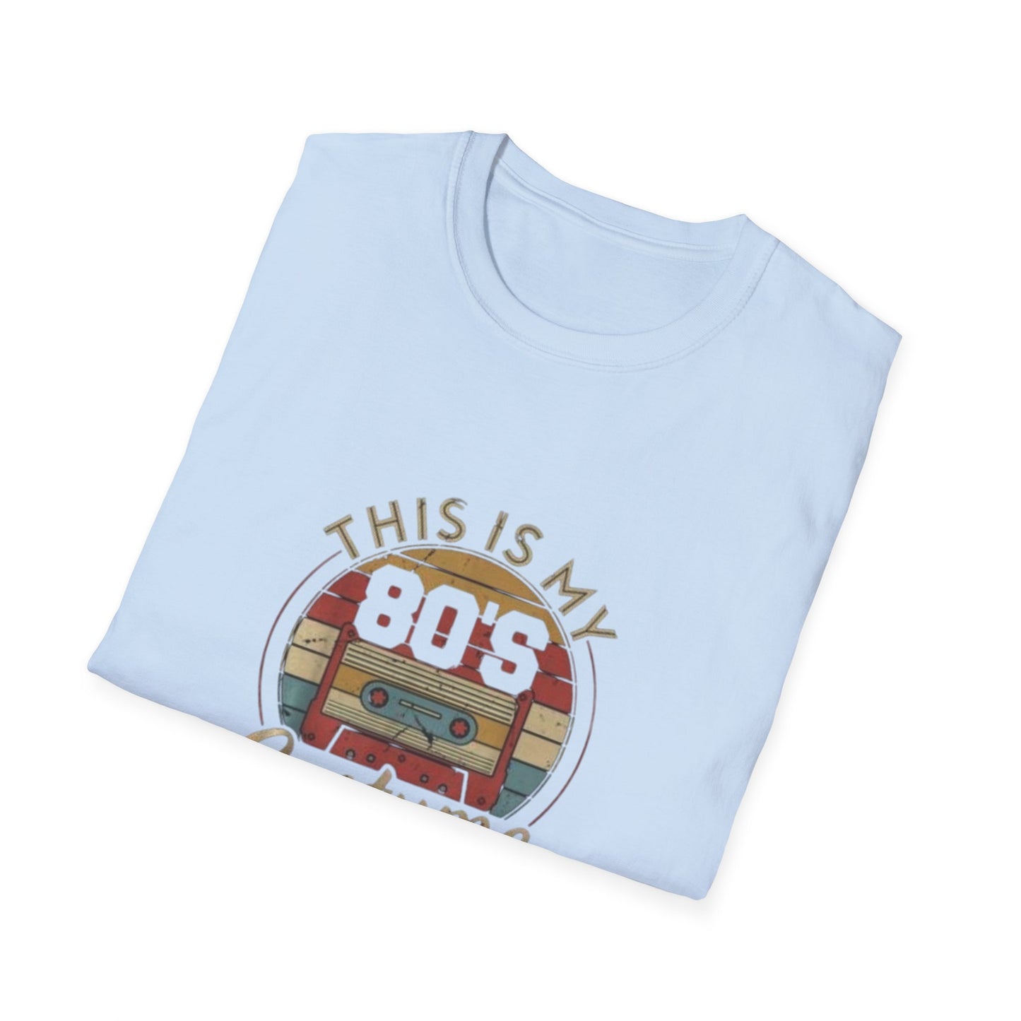 80's Costume T-Shirt, Vintage Style Tee, Retro 80's Apparel, Unisex Softstyle T-Shirt, Perfect for Halloween, 80's Theme Party, Casual Wear