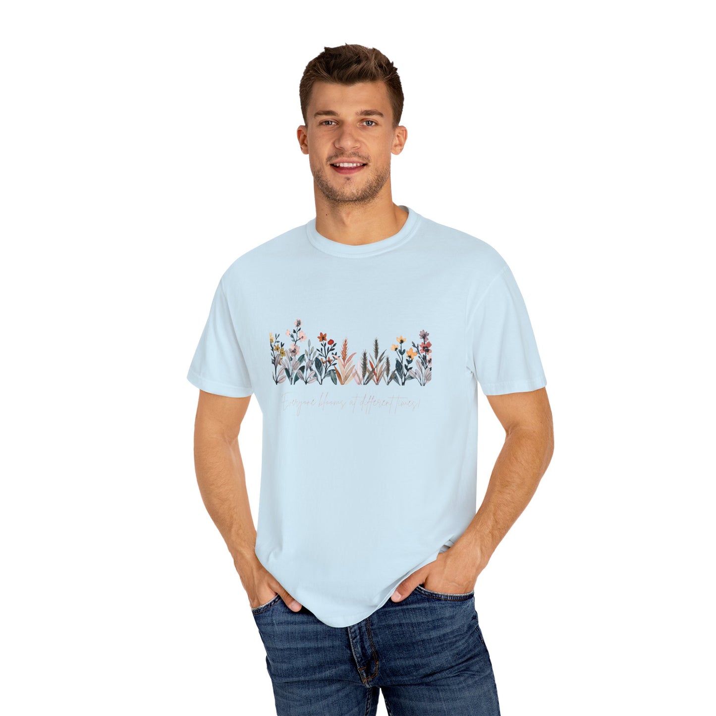 Floral Garden Unisex T-shirt, Botanical Tee, Gift for Nature Lovers, Casual Everyday Wear, Eco-Friendly Fashion, Spring Summer Outfit