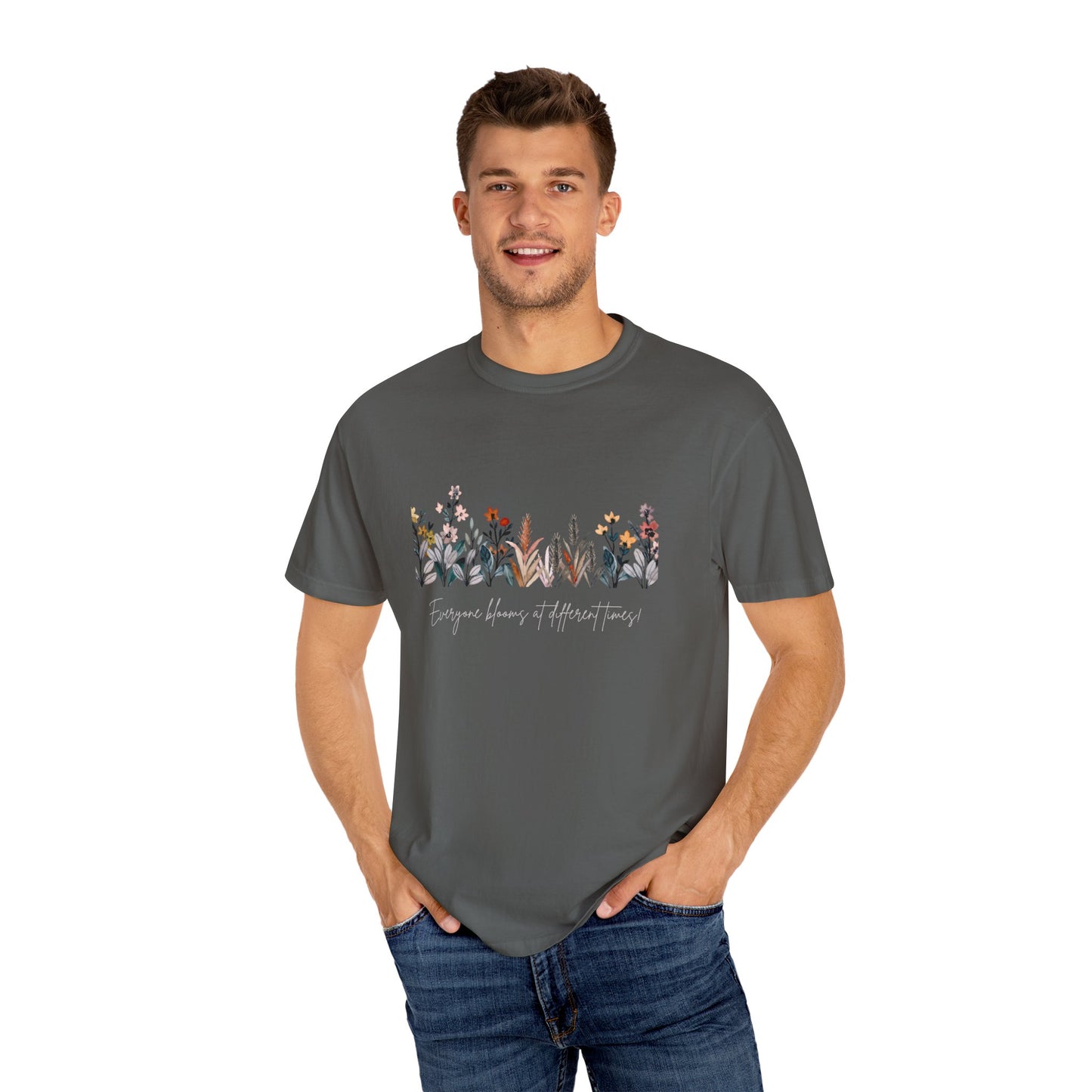 Floral Garden Unisex T-shirt, Botanical Tee, Gift for Nature Lovers, Casual Everyday Wear, Eco-Friendly Fashion, Spring Summer Outfit