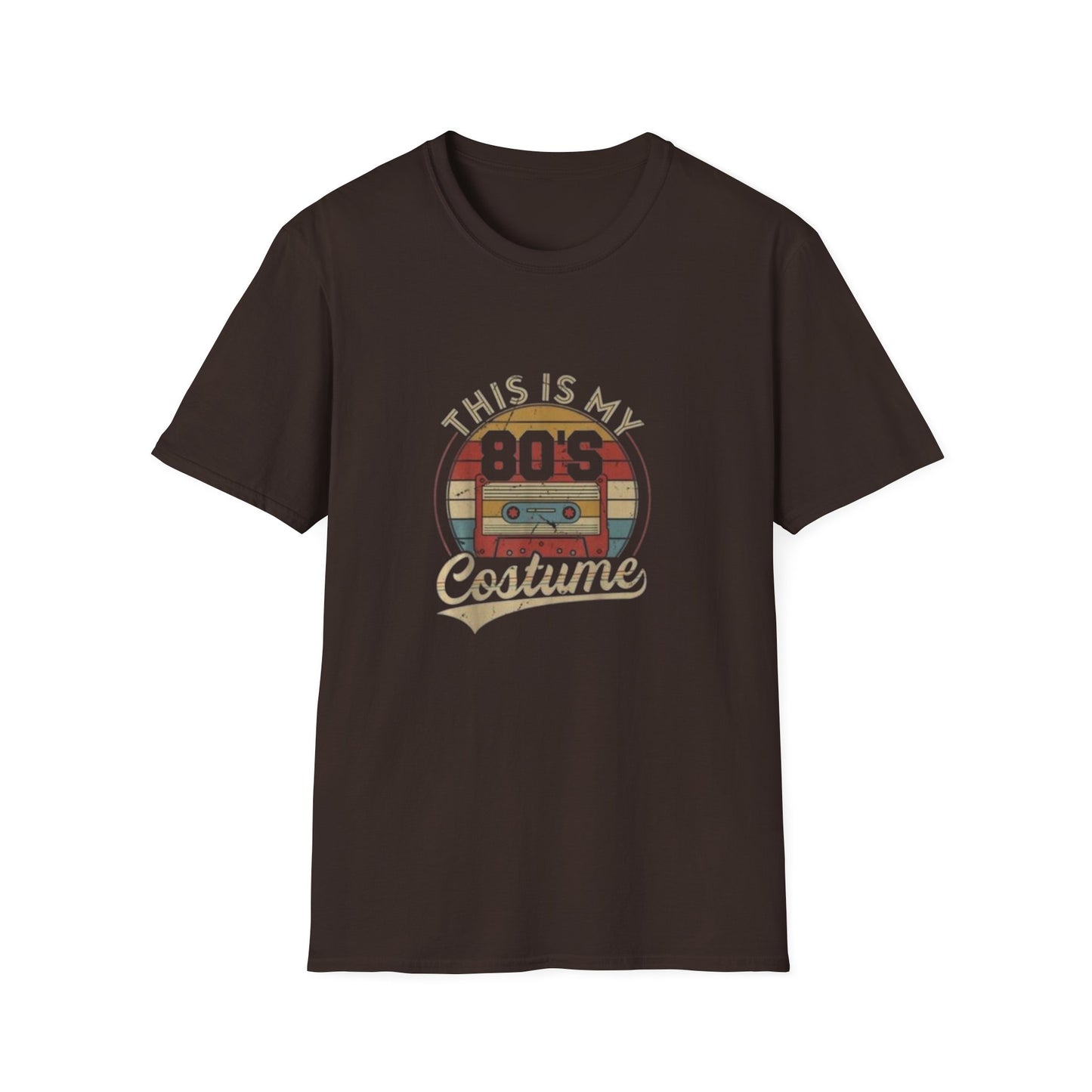 80's Costume T-Shirt, Vintage Style Tee, Retro 80's Apparel, Unisex Softstyle T-Shirt, Perfect for Halloween, 80's Theme Party, Casual Wear