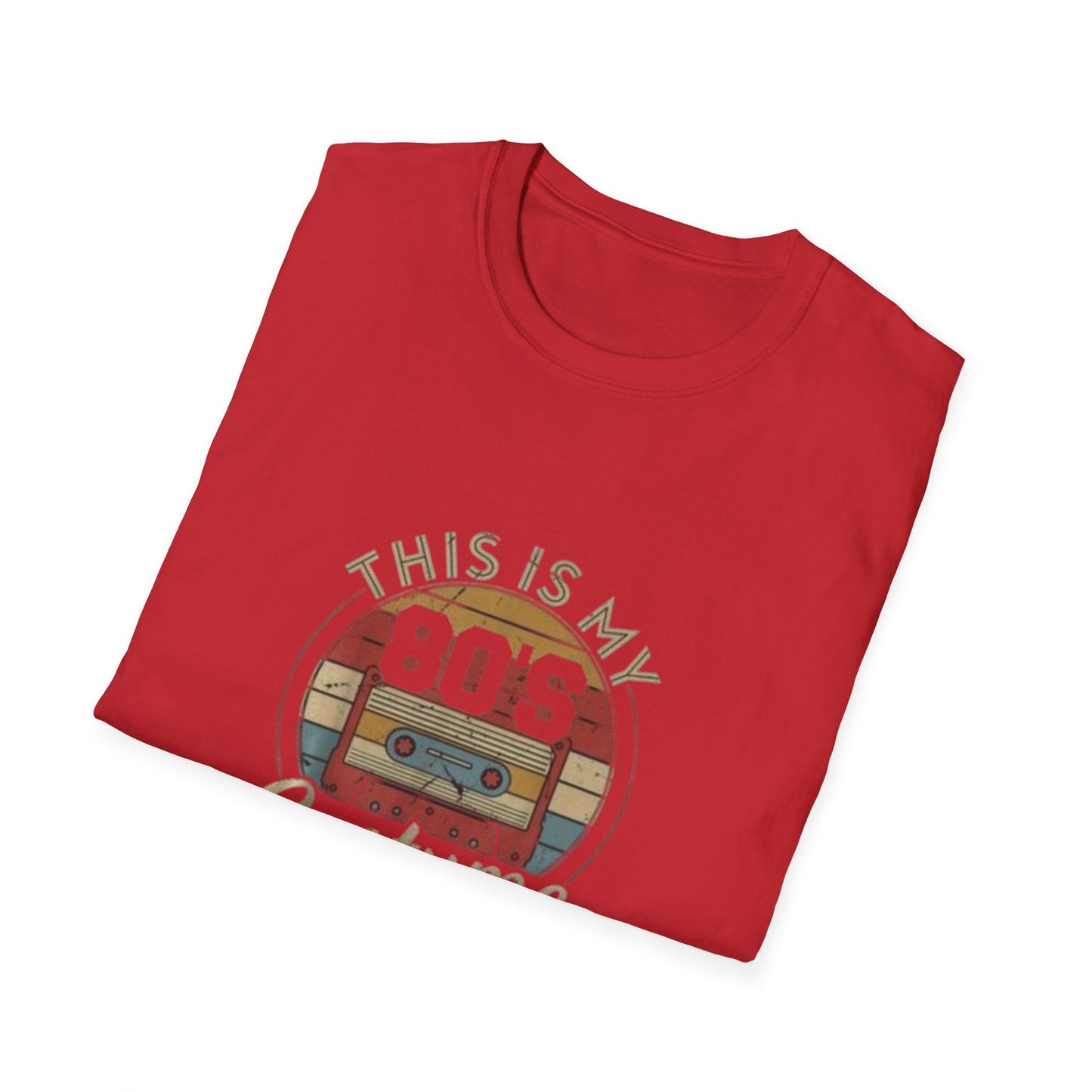 80's Costume T-Shirt, Vintage Style Tee, Retro 80's Apparel, Unisex Softstyle T-Shirt, Perfect for Halloween, 80's Theme Party, Casual Wear