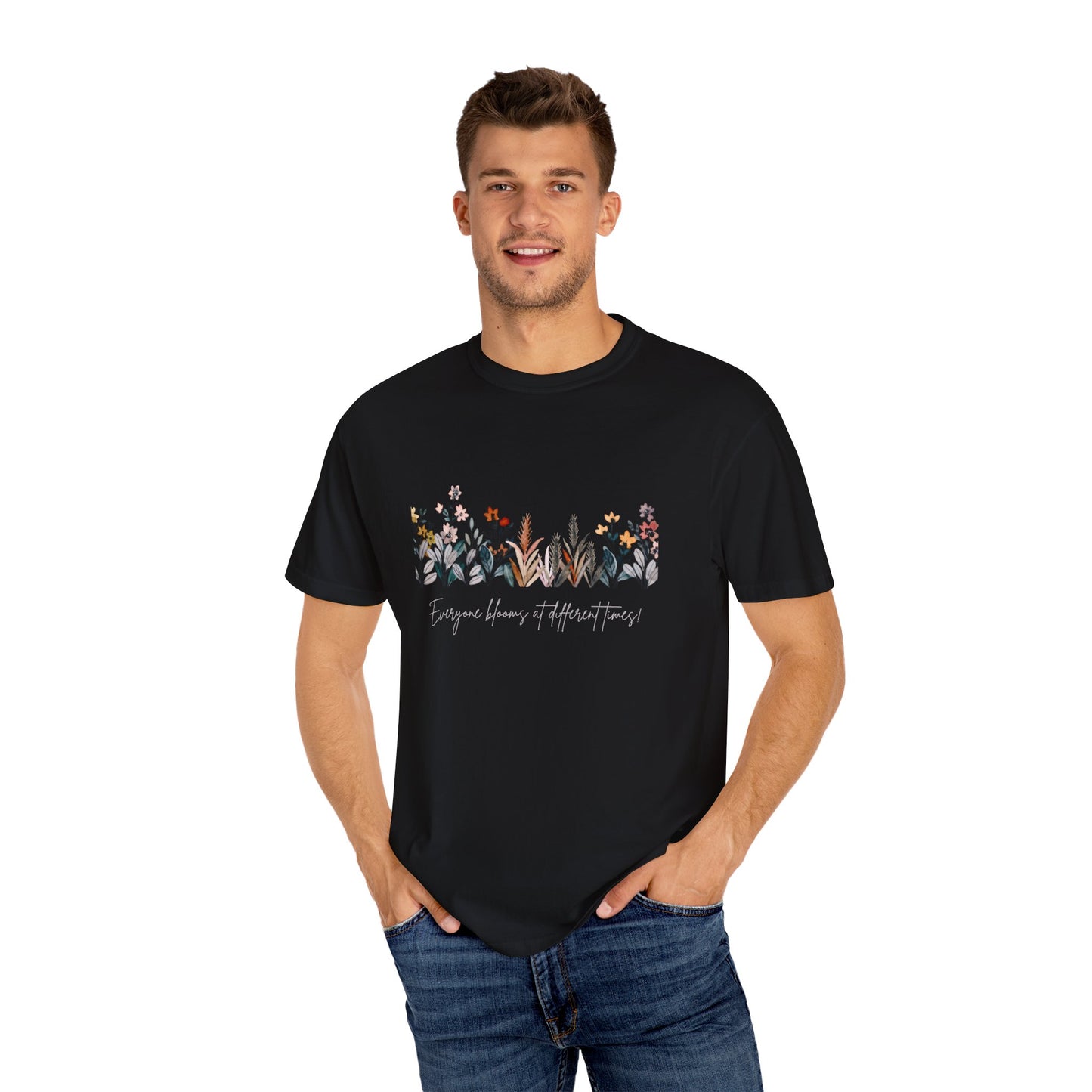 Floral Garden Unisex T-shirt, Botanical Tee, Gift for Nature Lovers, Casual Everyday Wear, Eco-Friendly Fashion, Spring Summer Outfit