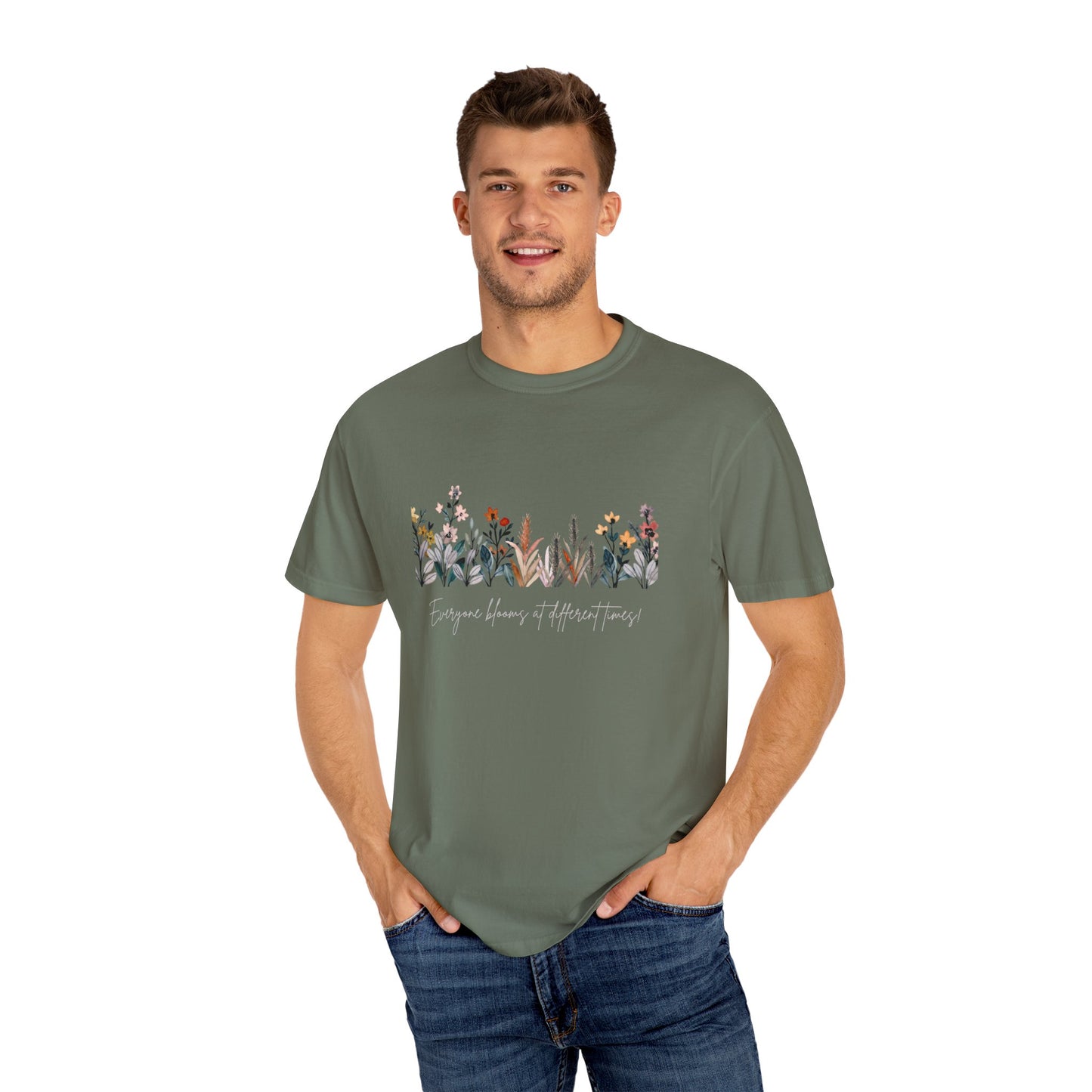 Floral Garden Unisex T-shirt, Botanical Tee, Gift for Nature Lovers, Casual Everyday Wear, Eco-Friendly Fashion, Spring Summer Outfit