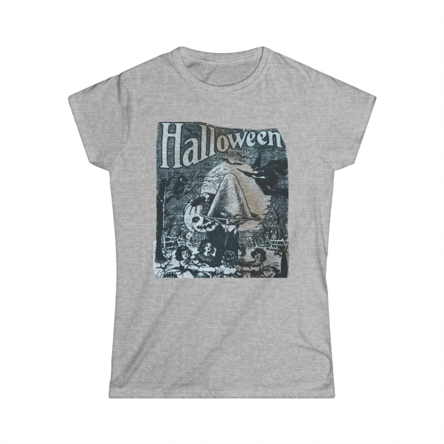 Halloween Vintage Women's Softstyle Tee, Spooky Shirt, Fall Fashion, Halloween Costume, October Celebration, Gifts for Her