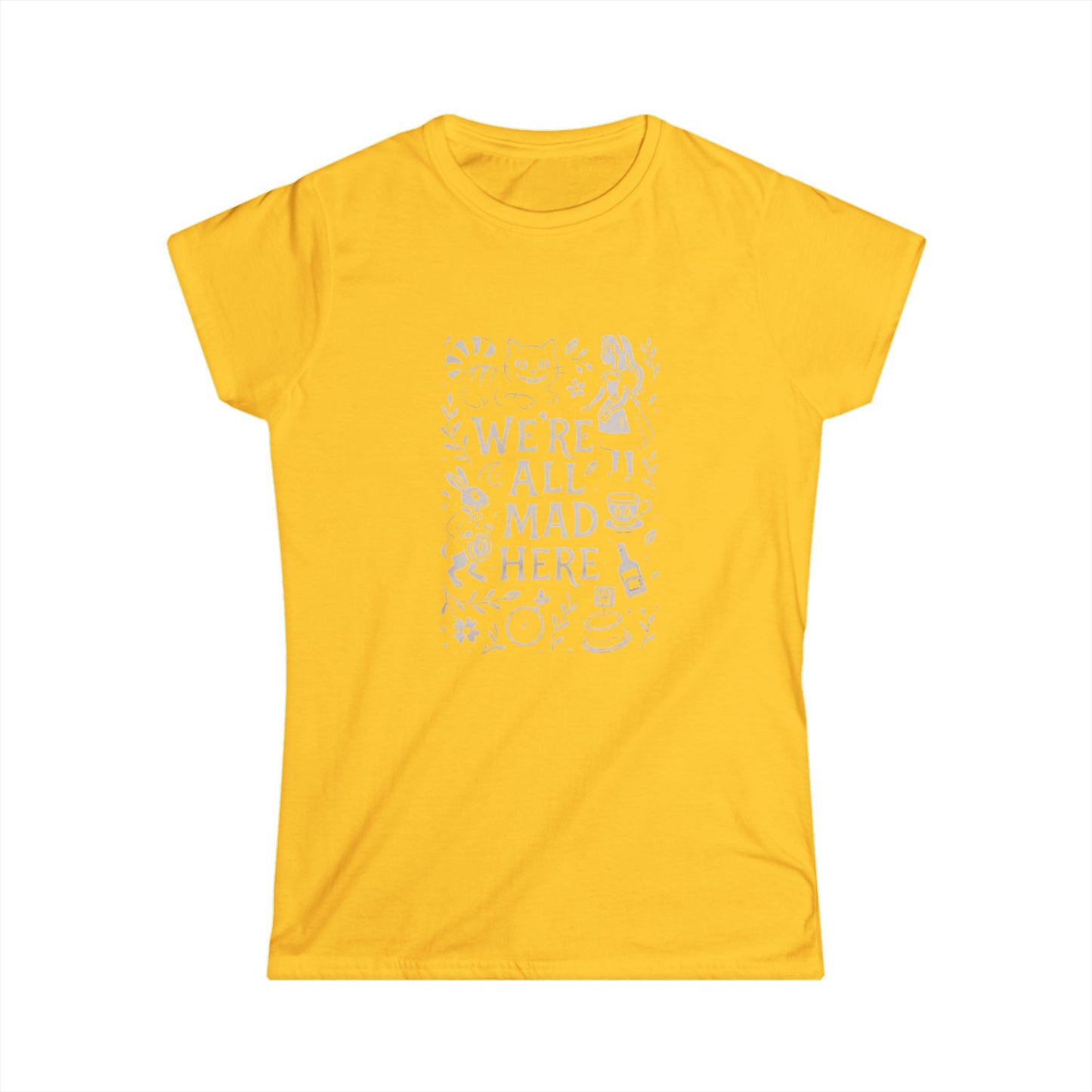 Women's Mad Hatter Tee - Whimsical Design, Perfect for Tea Parties, Casual Wear, Gifts for Alice in Wonderland Fans