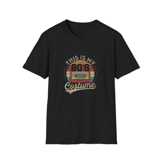 80's Costume T-Shirt, Vintage Style Tee, Retro 80's Apparel, Unisex Softstyle T-Shirt, Perfect for Halloween, 80's Theme Party, Casual Wear