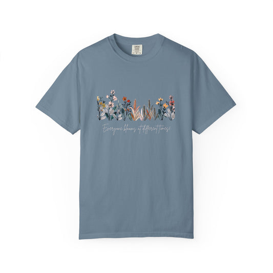 Floral Garden Unisex T-shirt, Botanical Tee, Gift for Nature Lovers, Casual Everyday Wear, Eco-Friendly Fashion, Spring Summer Outfit