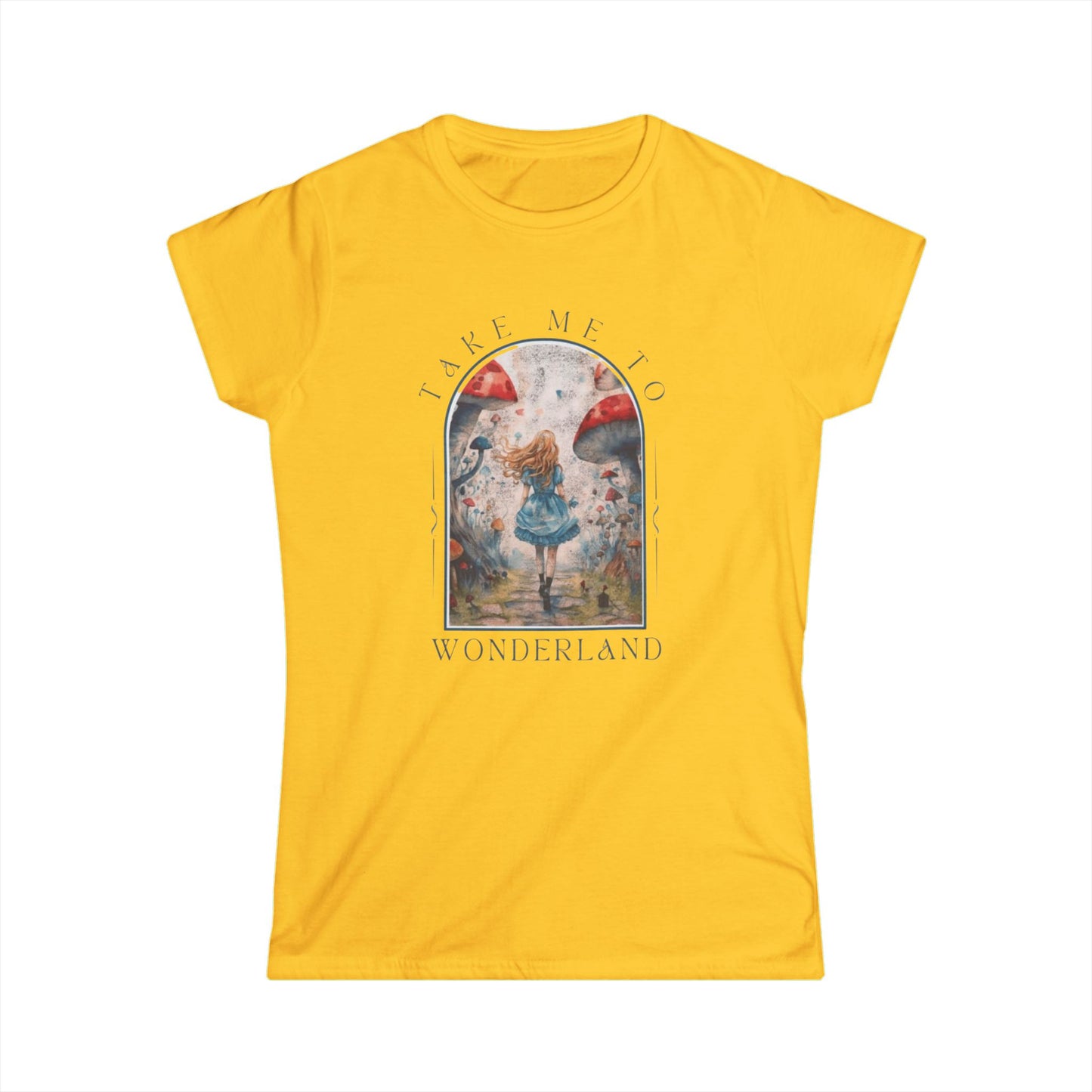 Whimsical Wonderland Women's Tee, Comfortable Graphic Shirt, Alice in Wonderland Themed Top, Cute Gift for Book Lovers, Casual Chic Style