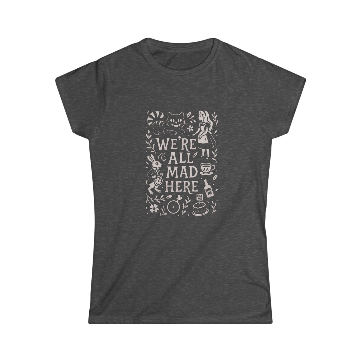 Women's Mad Hatter Tee - Whimsical Design, Perfect for Tea Parties, Casual Wear, Gifts for Alice in Wonderland Fans