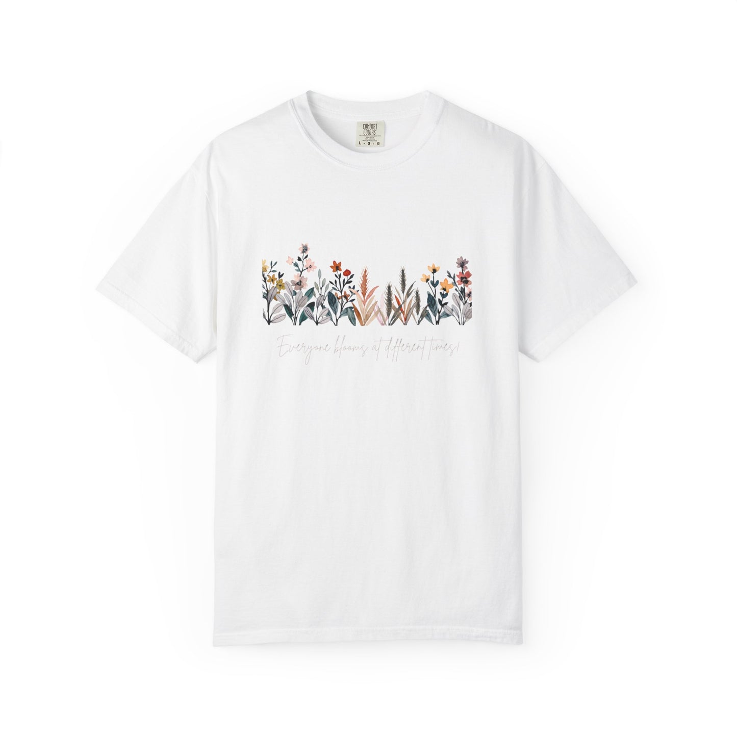Floral Garden Unisex T-shirt, Botanical Tee, Gift for Nature Lovers, Casual Everyday Wear, Eco-Friendly Fashion, Spring Summer Outfit