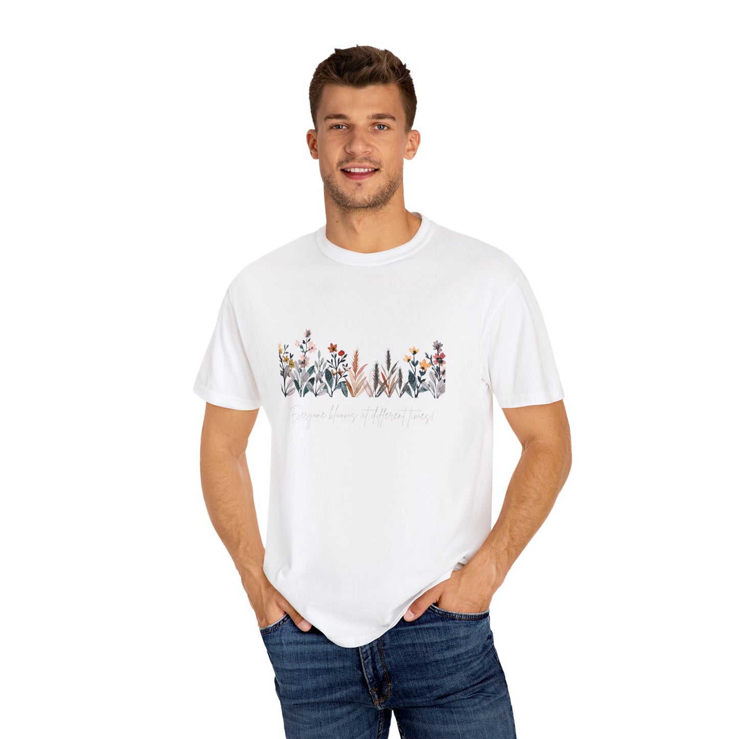 Floral Garden Unisex T-shirt, Botanical Tee, Gift for Nature Lovers, Casual Everyday Wear, Eco-Friendly Fashion, Spring Summer Outfit
