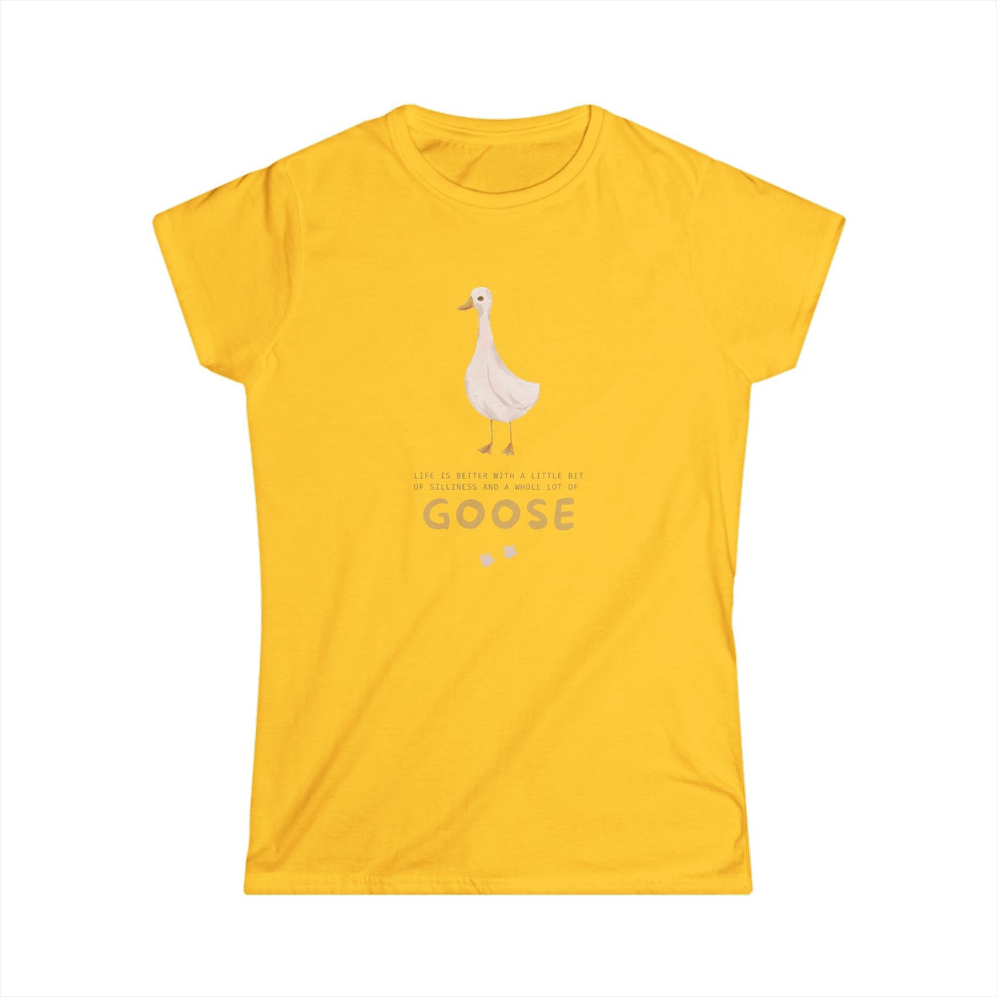 Women's Cute Goose Graphic Tee, Whimsical Animal Shirt, Gift for Bird Lovers, Casual Outfit, Birthday Present, Eco-Friendly Fashion