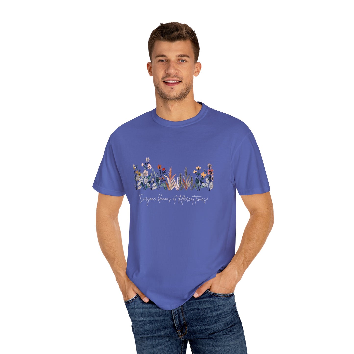 Floral Garden Unisex T-shirt, Botanical Tee, Gift for Nature Lovers, Casual Everyday Wear, Eco-Friendly Fashion, Spring Summer Outfit