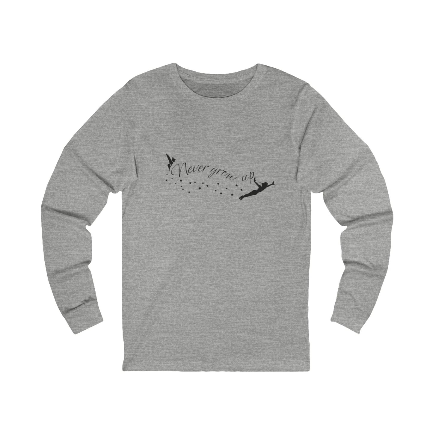 Long Sleeve Tee - Peter Pan Panels Never Grows Up Design