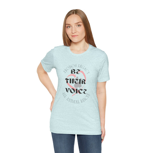Unisex Animal Rescue Tee, Be Their Voice, Animal Welfare Shirt, Eco-Friendly Fashion, Thoughtful Gift for Animal Lovers