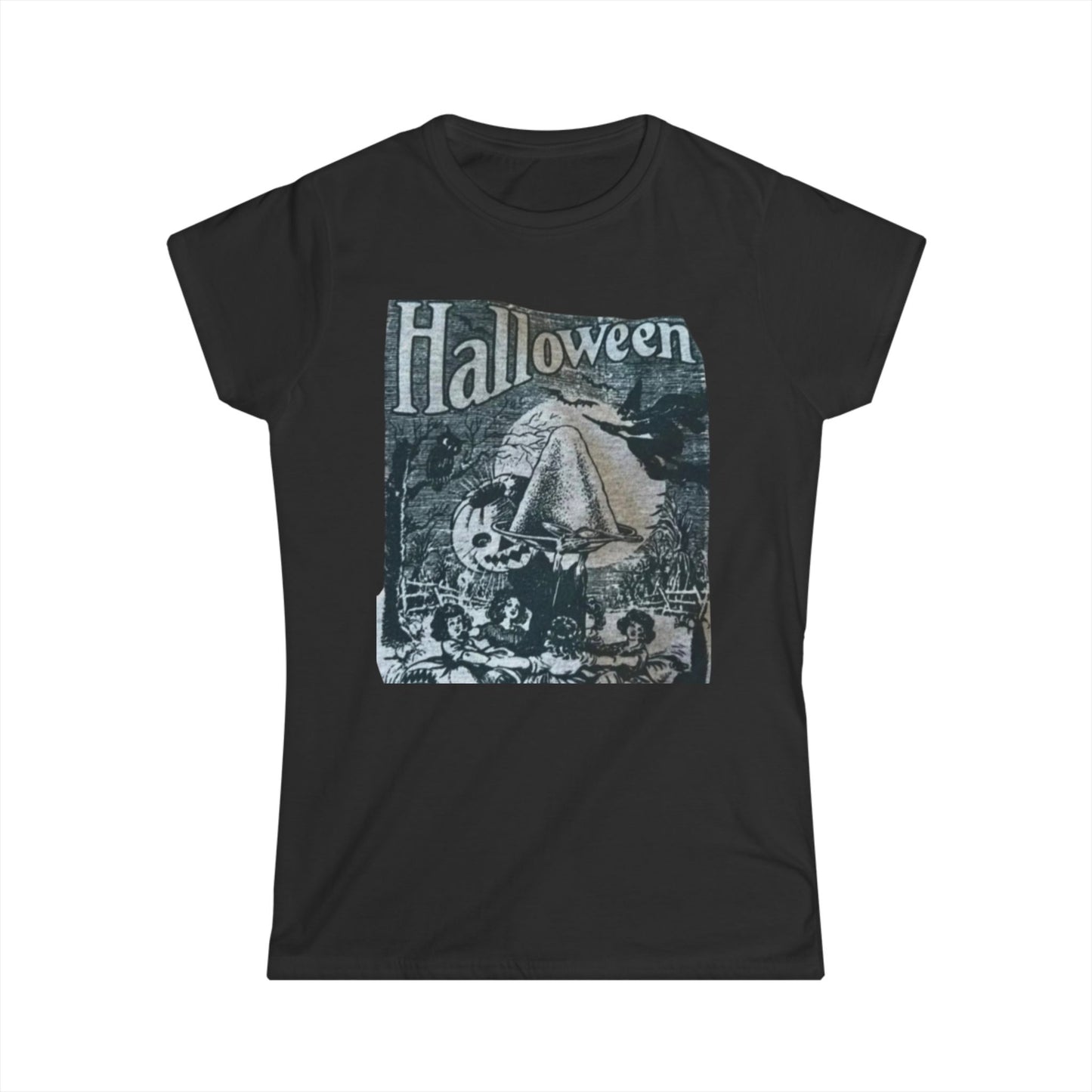 Halloween Vintage Women's Softstyle Tee, Spooky Shirt, Fall Fashion, Halloween Costume, October Celebration, Gifts for Her