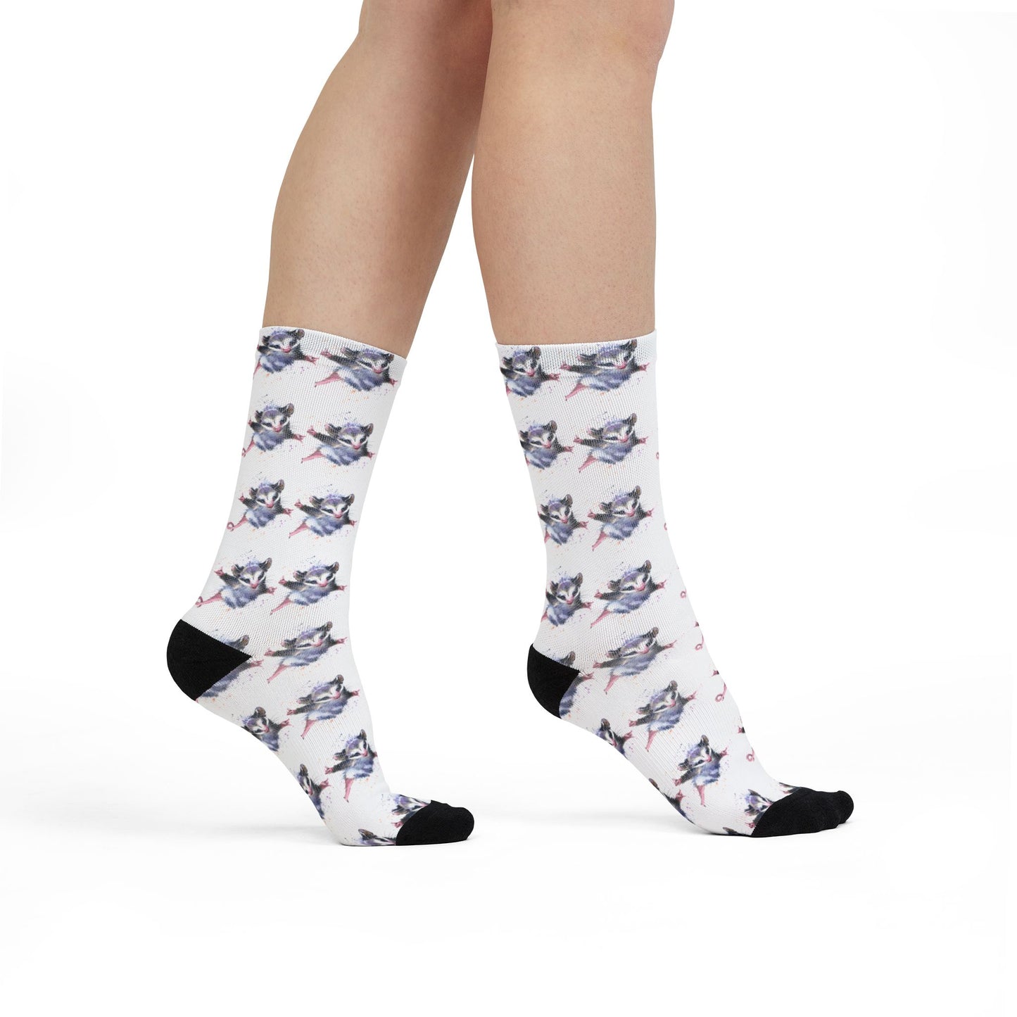 Socks - Fun Opossum Design