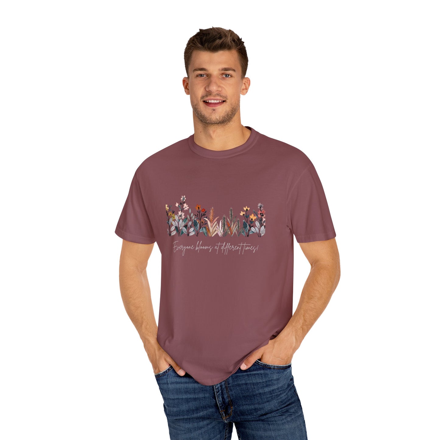 Floral Garden Unisex T-shirt, Botanical Tee, Gift for Nature Lovers, Casual Everyday Wear, Eco-Friendly Fashion, Spring Summer Outfit