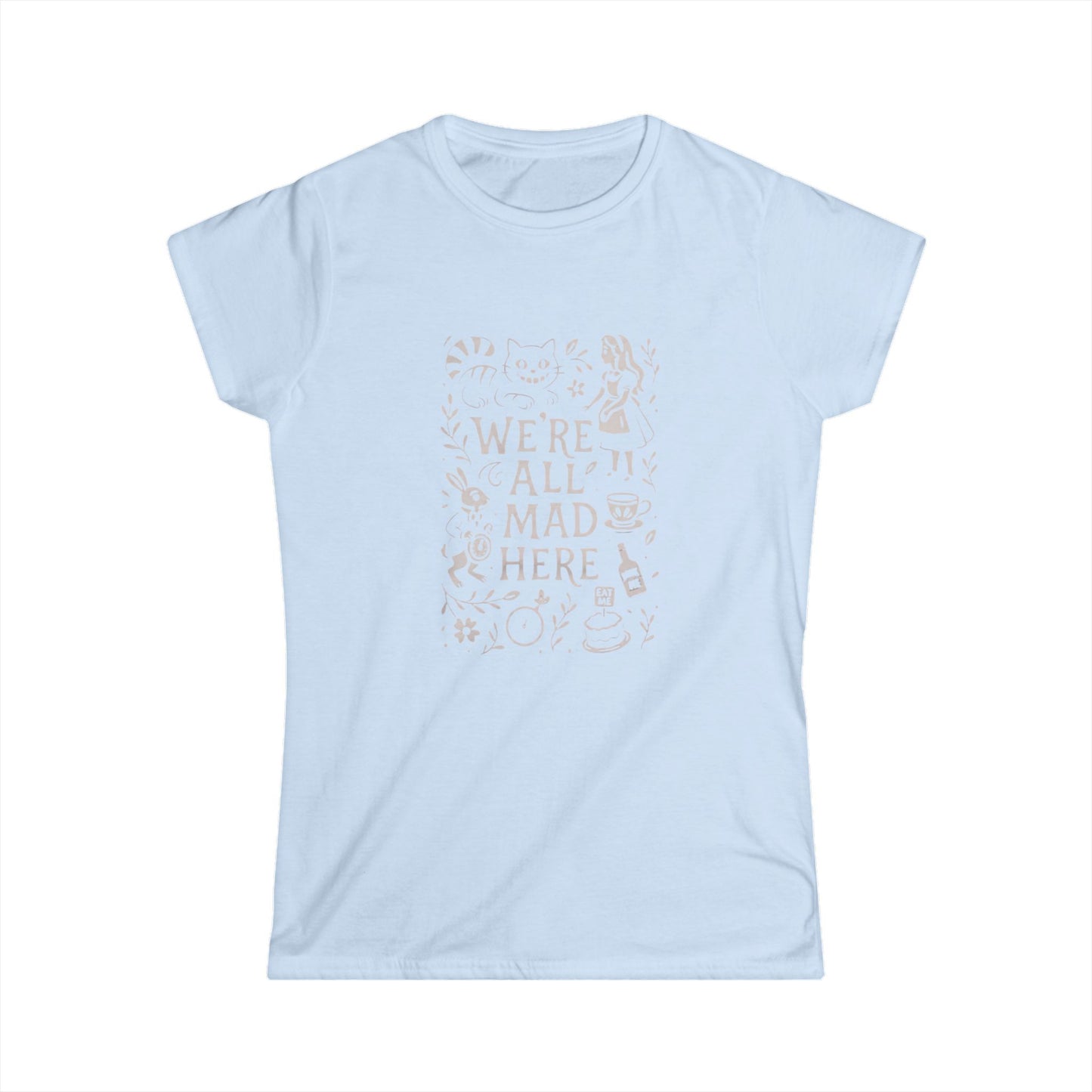 Women's Mad Hatter Tee - Whimsical Design, Perfect for Tea Parties, Casual Wear, Gifts for Alice in Wonderland Fans