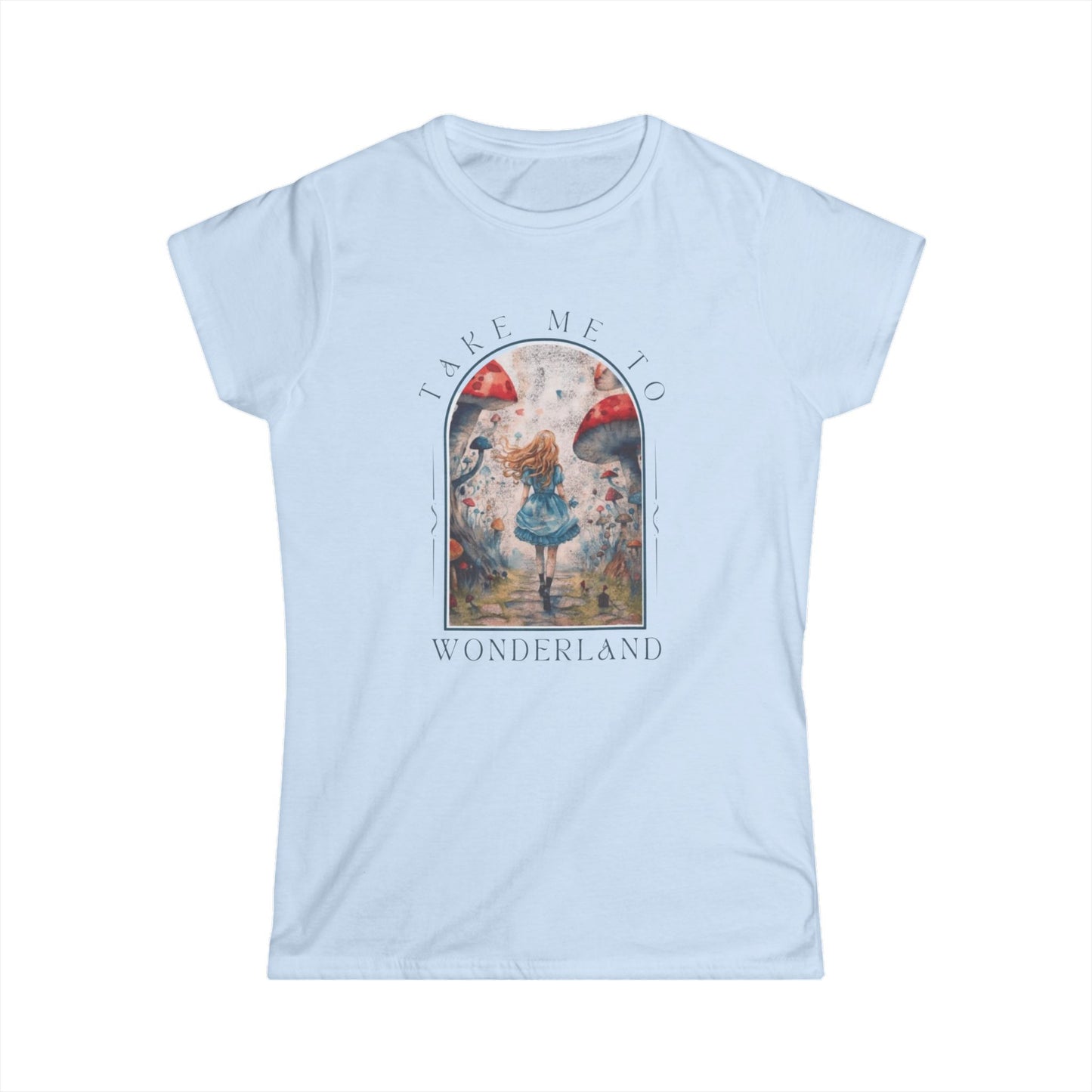 Whimsical Wonderland Women's Tee, Comfortable Graphic Shirt, Alice in Wonderland Themed Top, Cute Gift for Book Lovers, Casual Chic Style