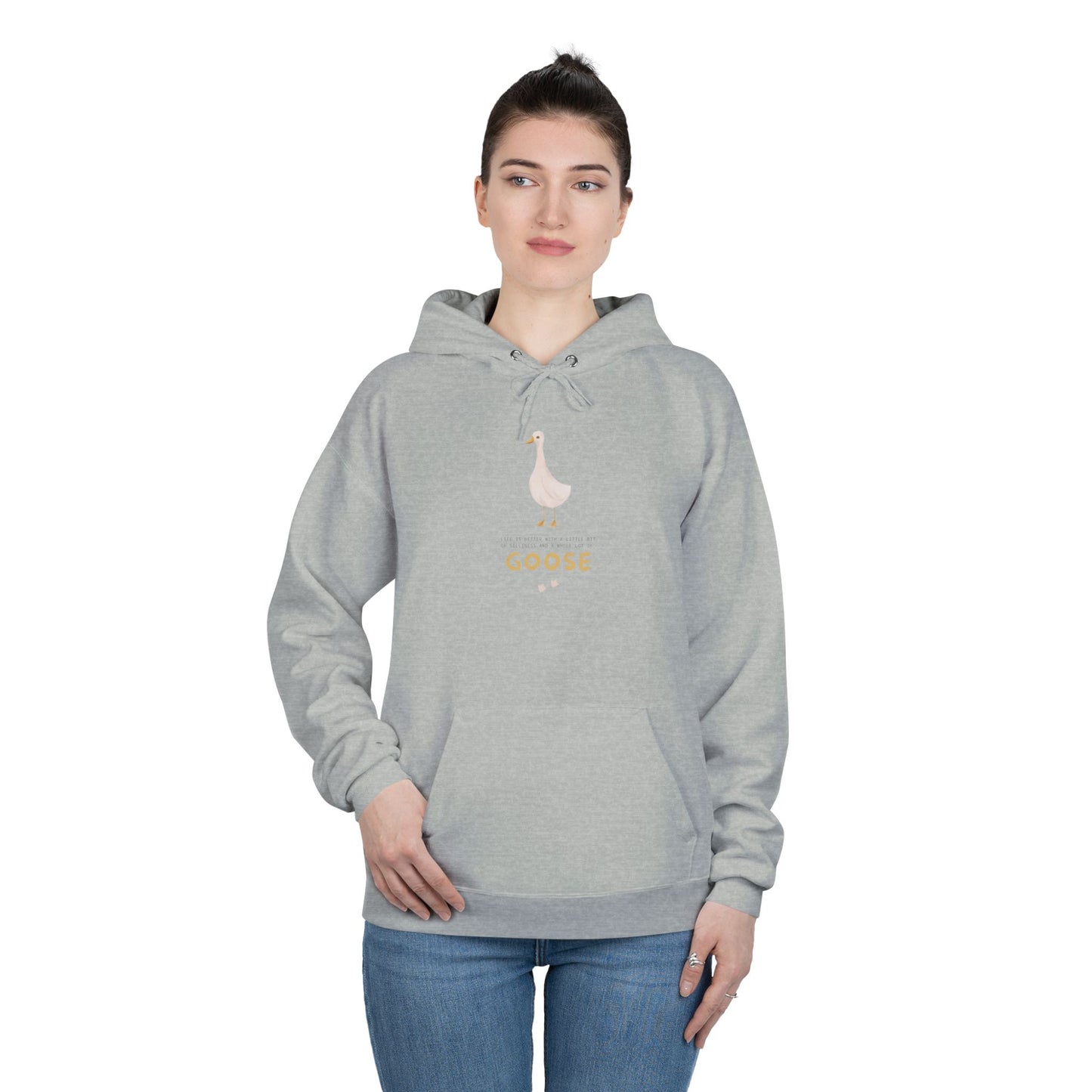 Eco-Friendly Goose Pullover Hoodie | Comfortable & Stylish Sweatshirt for Goose Lovers, Eco-Conscious Gifts, Casual Wear, Unisex Apparel