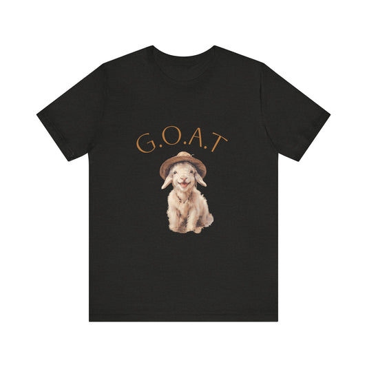 GOAT Short Sleeve Tee - Funny Goat Shirt, Pet Lover Gift, Animal Tee, Cute Casual Wear, Gift for Animal Lovers