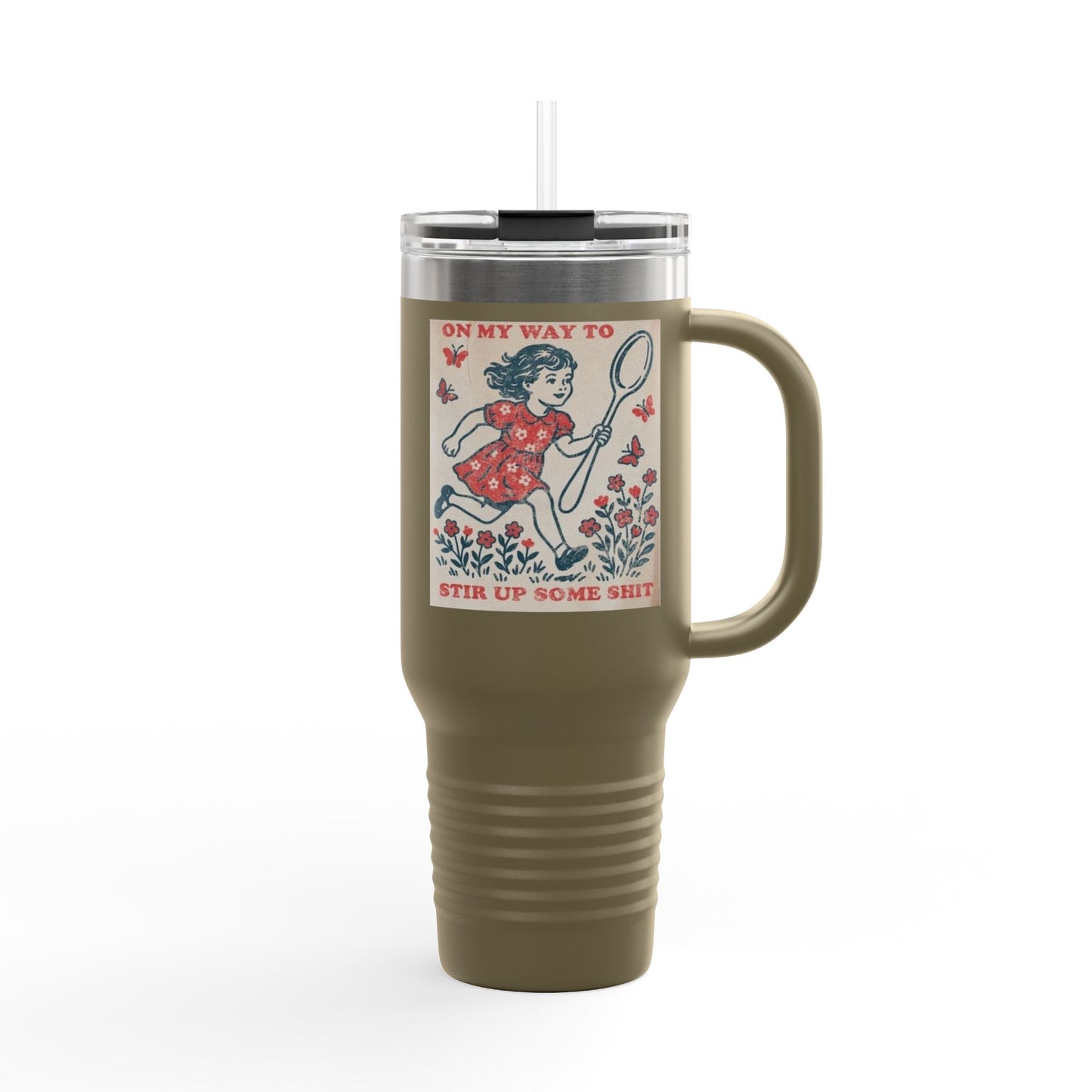 Vintage-Inspired Insulated Travel Mug, 40oz - Perfect for Coffee Lovers, Outdoor Adventures, and Unique Gifts, Water Bottle, [...]