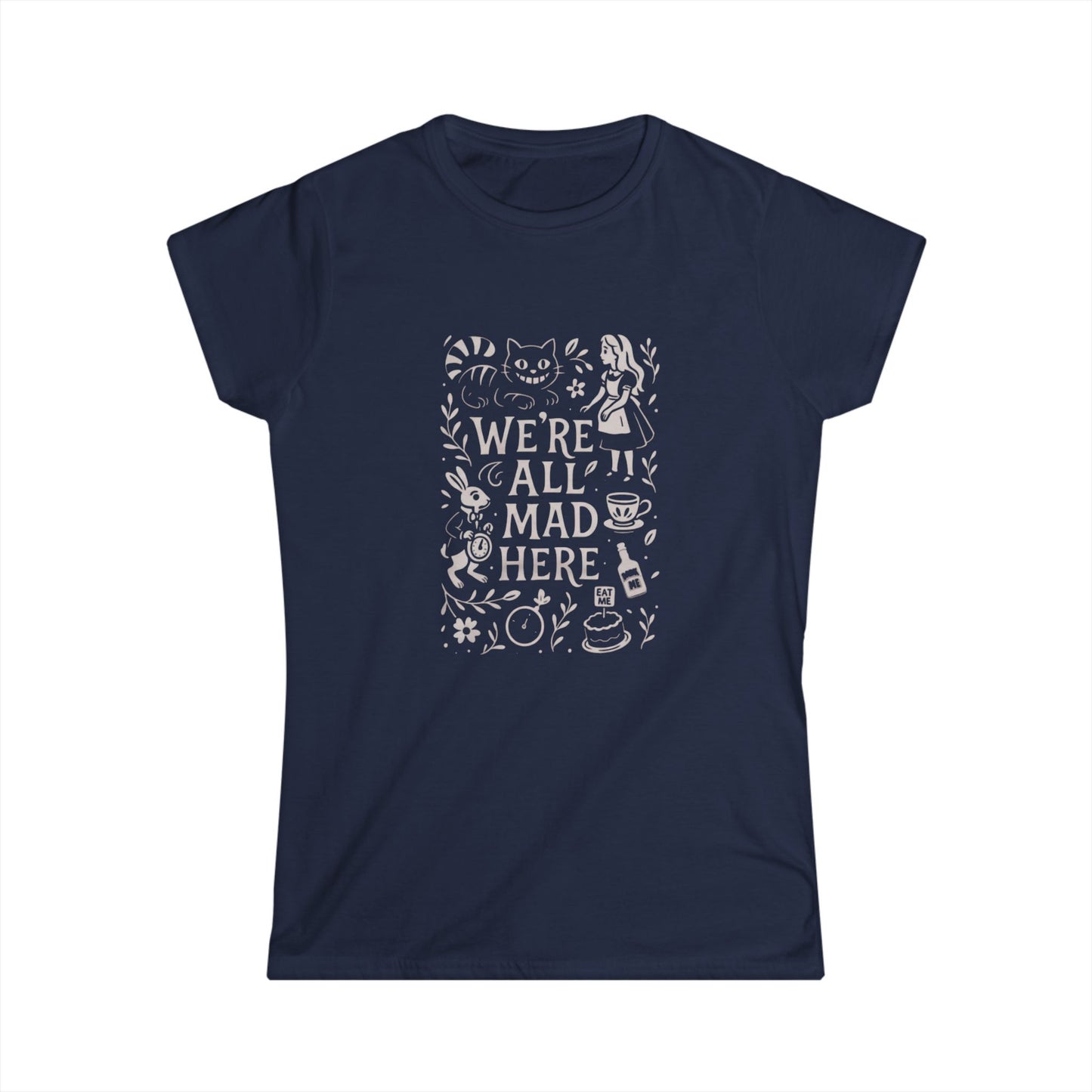 Women's Mad Hatter Tee - Whimsical Design, Perfect for Tea Parties, Casual Wear, Gifts for Alice in Wonderland Fans