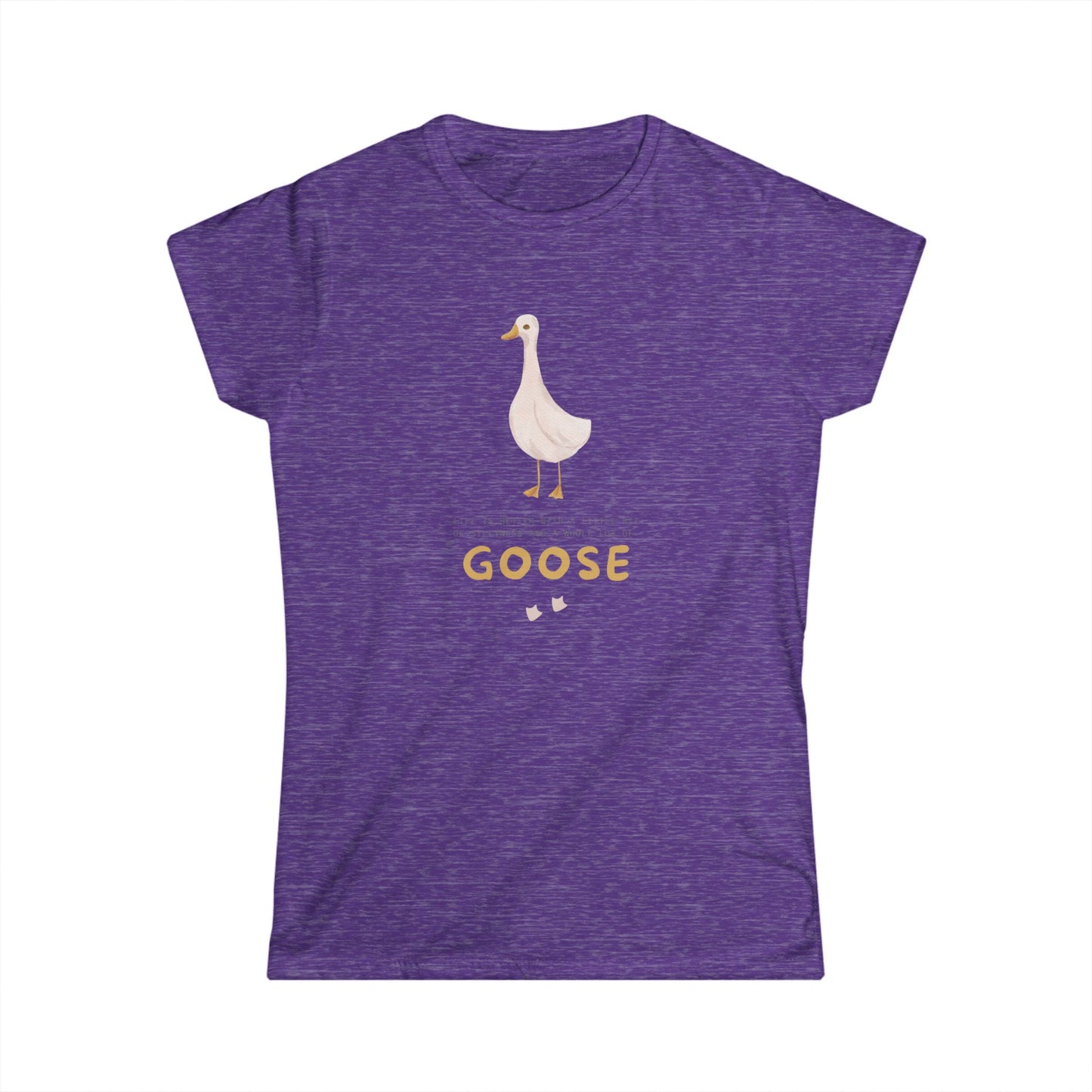 Women's Cute Goose Graphic Tee, Whimsical Animal Shirt, Gift for Bird Lovers, Casual Outfit, Birthday Present, Eco-Friendly Fashion