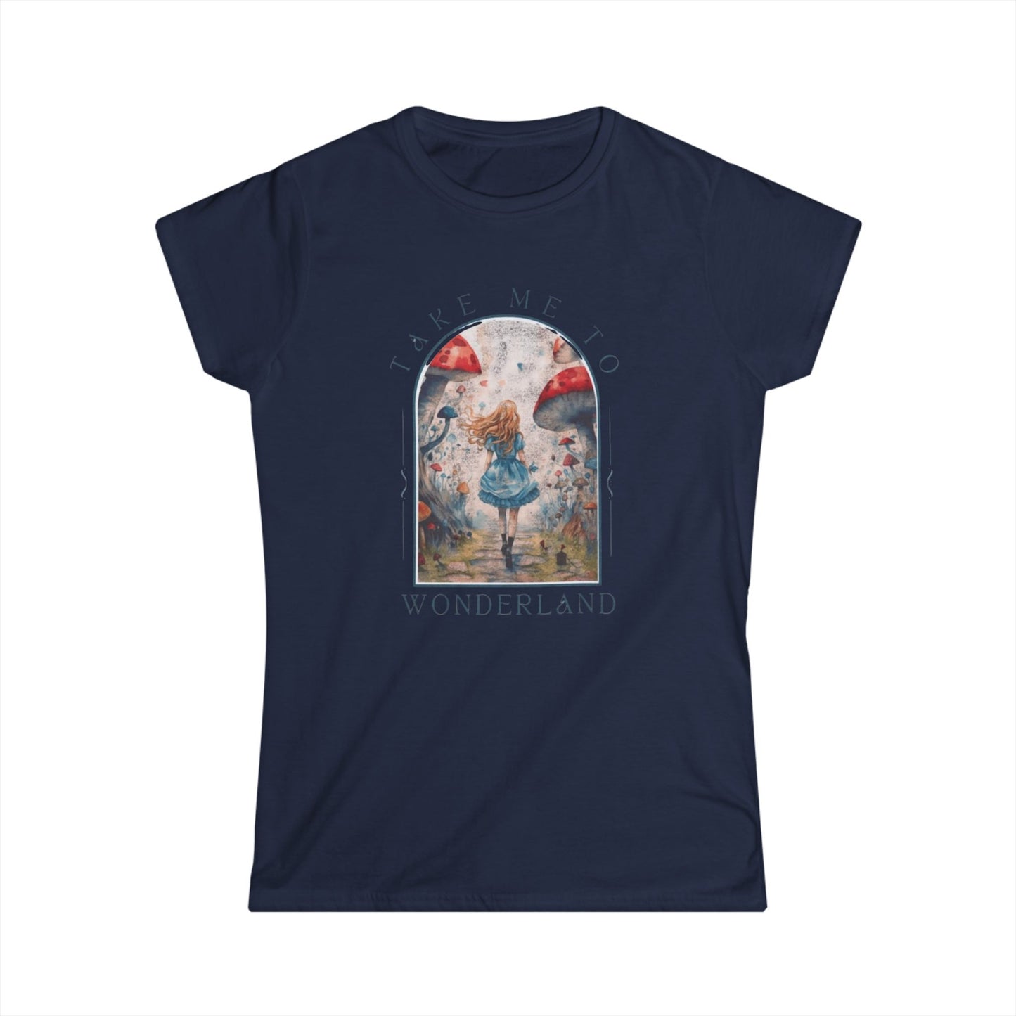 Whimsical Wonderland Women's Tee, Comfortable Graphic Shirt, Alice in Wonderland Themed Top, Cute Gift for Book Lovers, Casual Chic Style